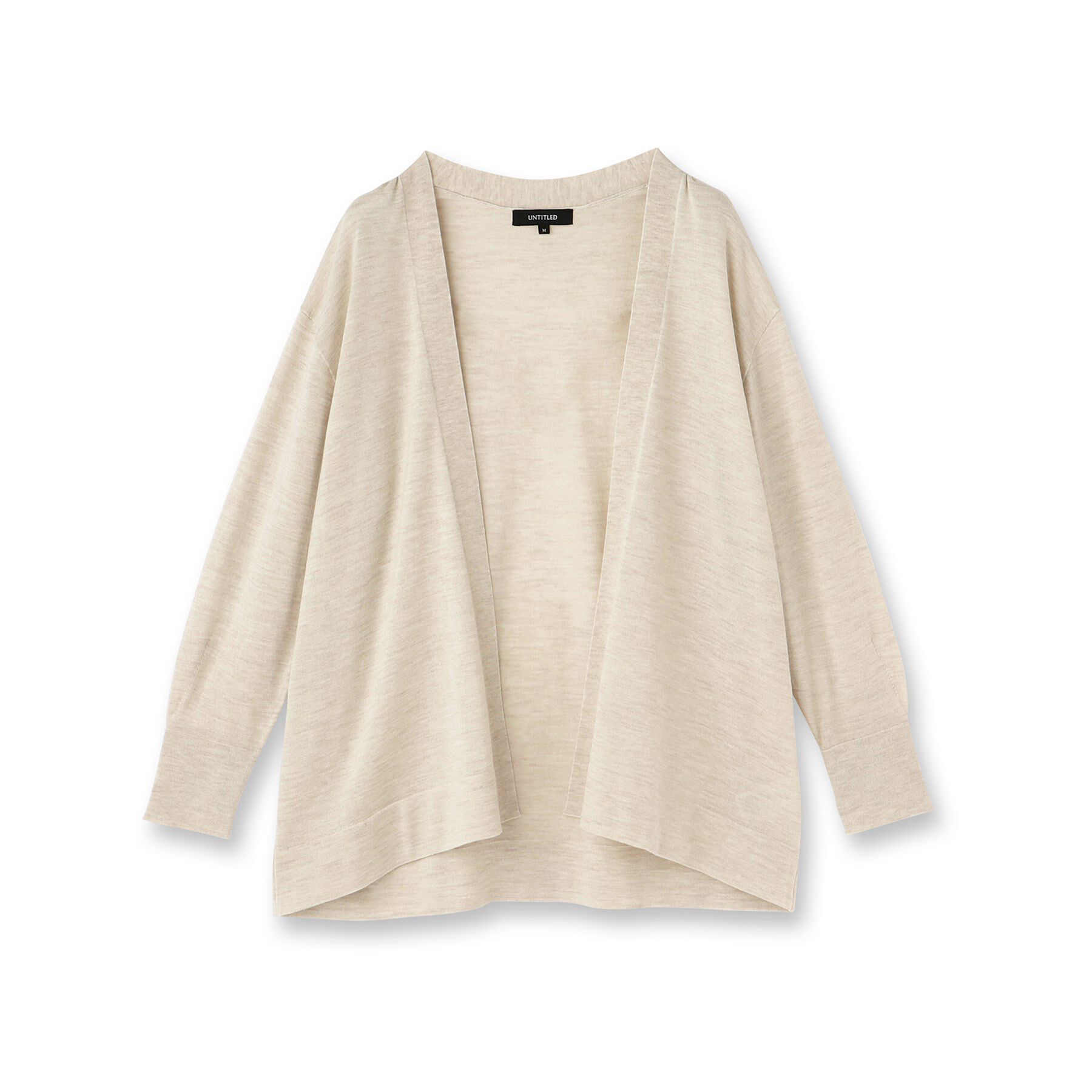 UNTITLED「【アンサンブル可/洗える/ボタンなし】シルクウールカシミヤ 着流しカーディガン」|カーディガン|
