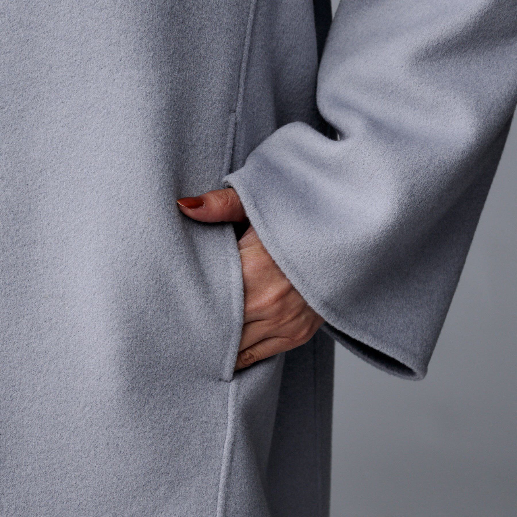 UNTITLED「【ミディ丈/軽やか】セミラグランリバー コート」|ノーカラーコート|