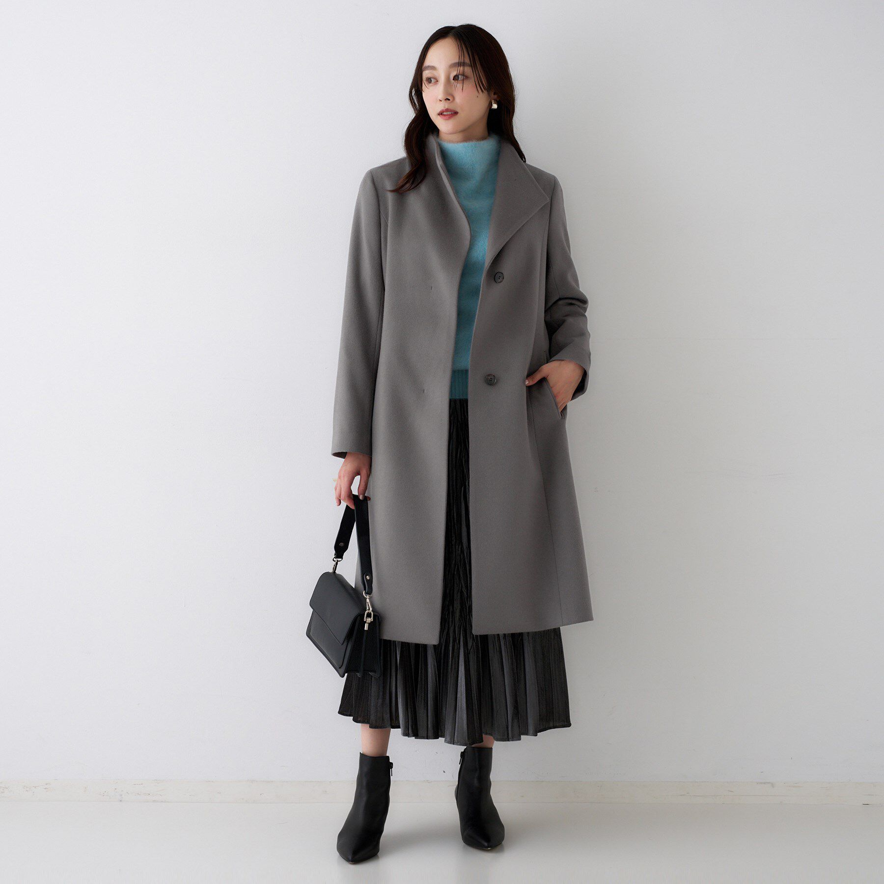 UNTITLED「【きれいめ/スタイリッシュ】2WAYスタンドカラーロングコート」|その他|
