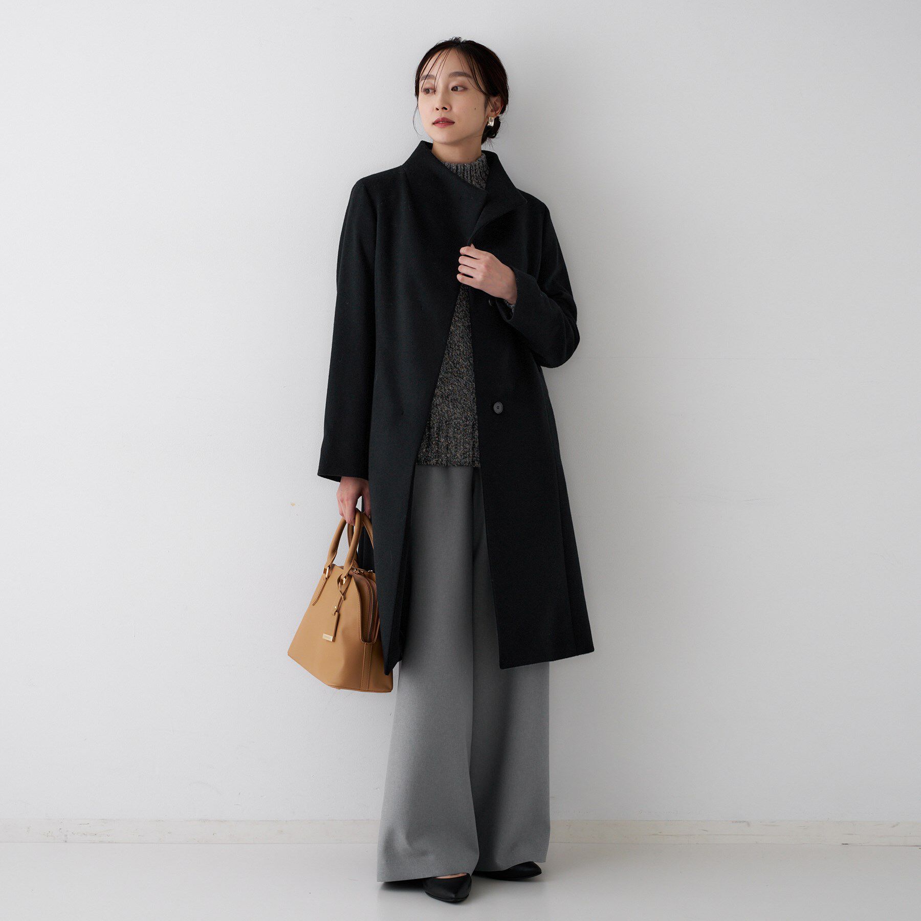 UNTITLED「【きれいめ/スタイリッシュ】2WAYスタンドカラーロングコート」|その他|