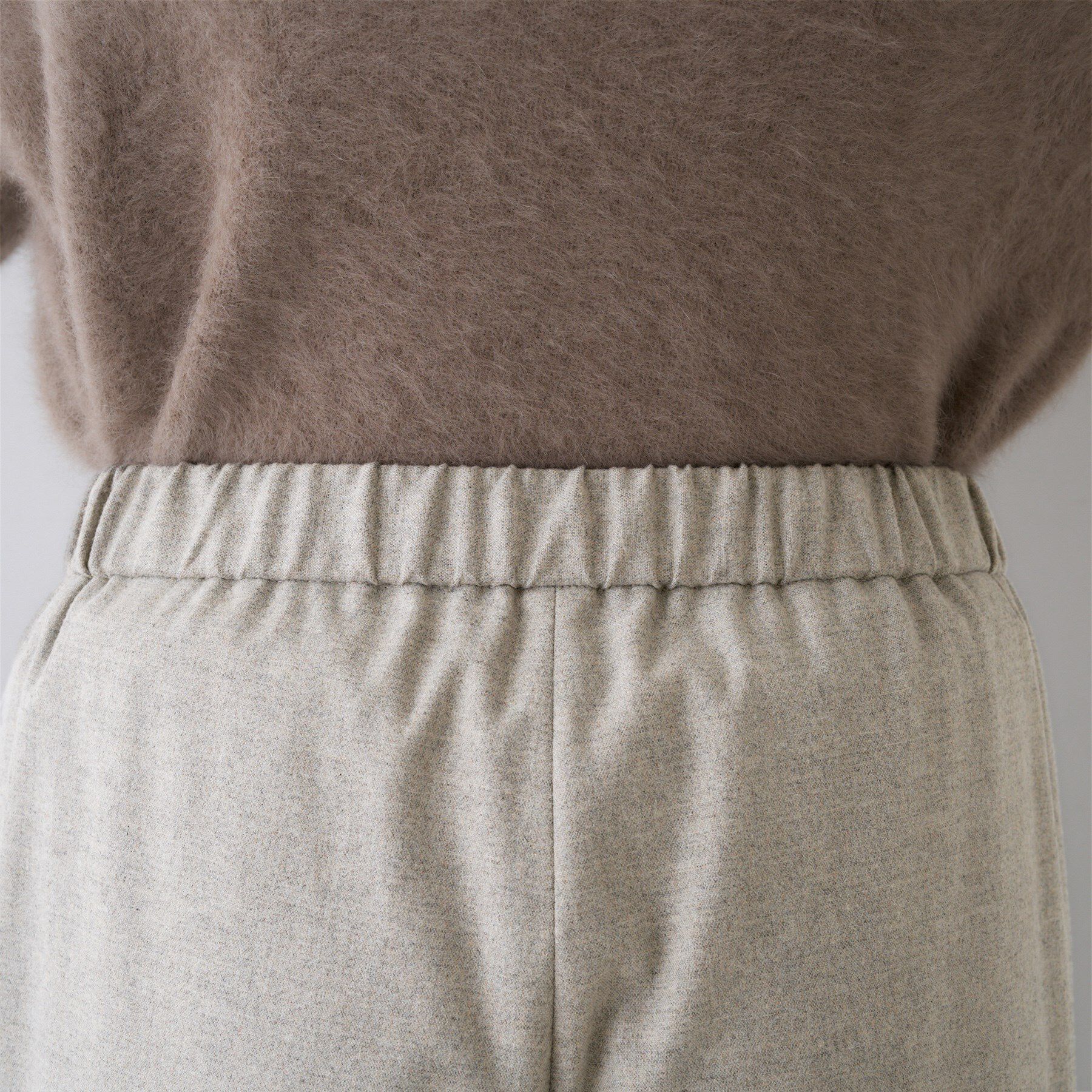 UNTITLED「【きれいめリラクシー/ウエストゴム】ウールサキソニー ワイドパンツ」|その他|