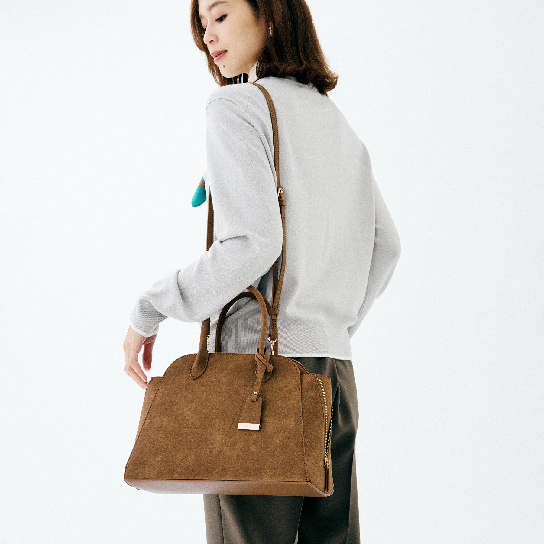 UNTITLED「スエード調ZIPトート」|トートバッグ|