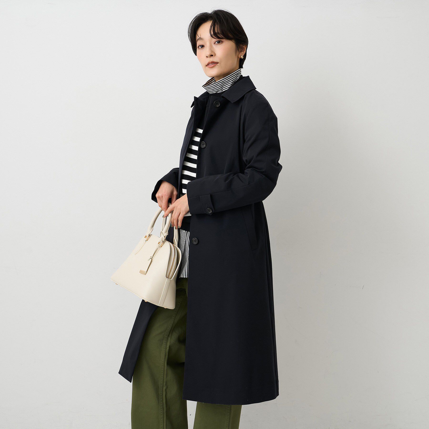 UNTITLED「【はっ水/洗える/セレモニーにも】タスランステンカラーコート」|ステンカラーコート|