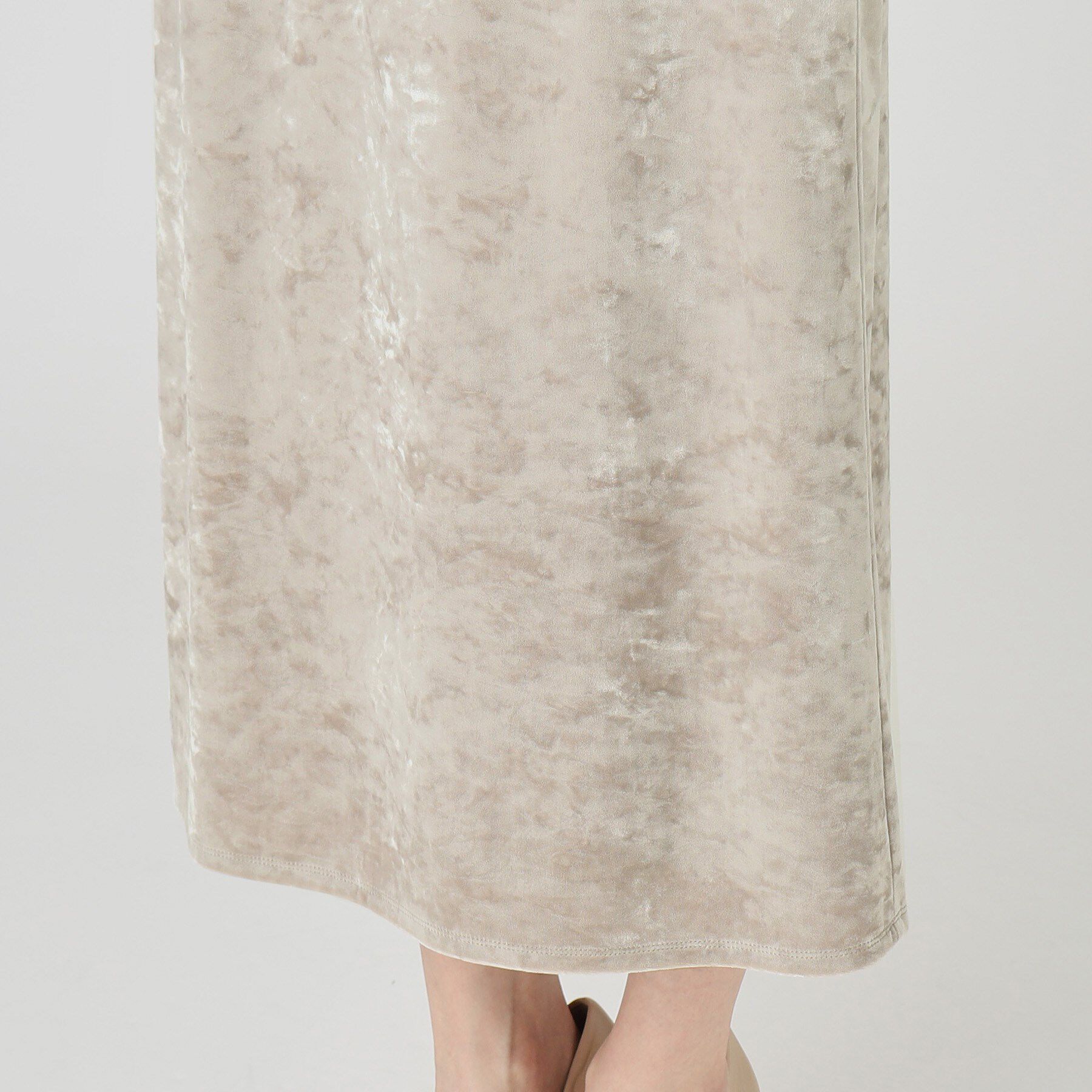 COUP DE CHANCE「【洗える／日本製／ウエストゴム】クラッシュベロアスカート」|スカート|