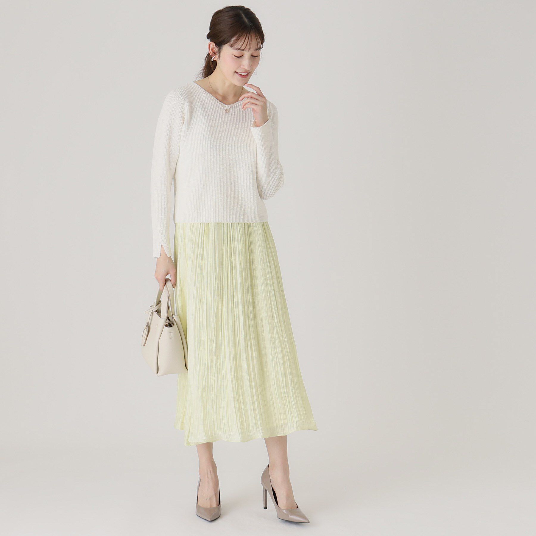 COUP DE CHANCE「【洗える／日本製／ウエストゴム】ランダムプリーツスカート」|スカート|