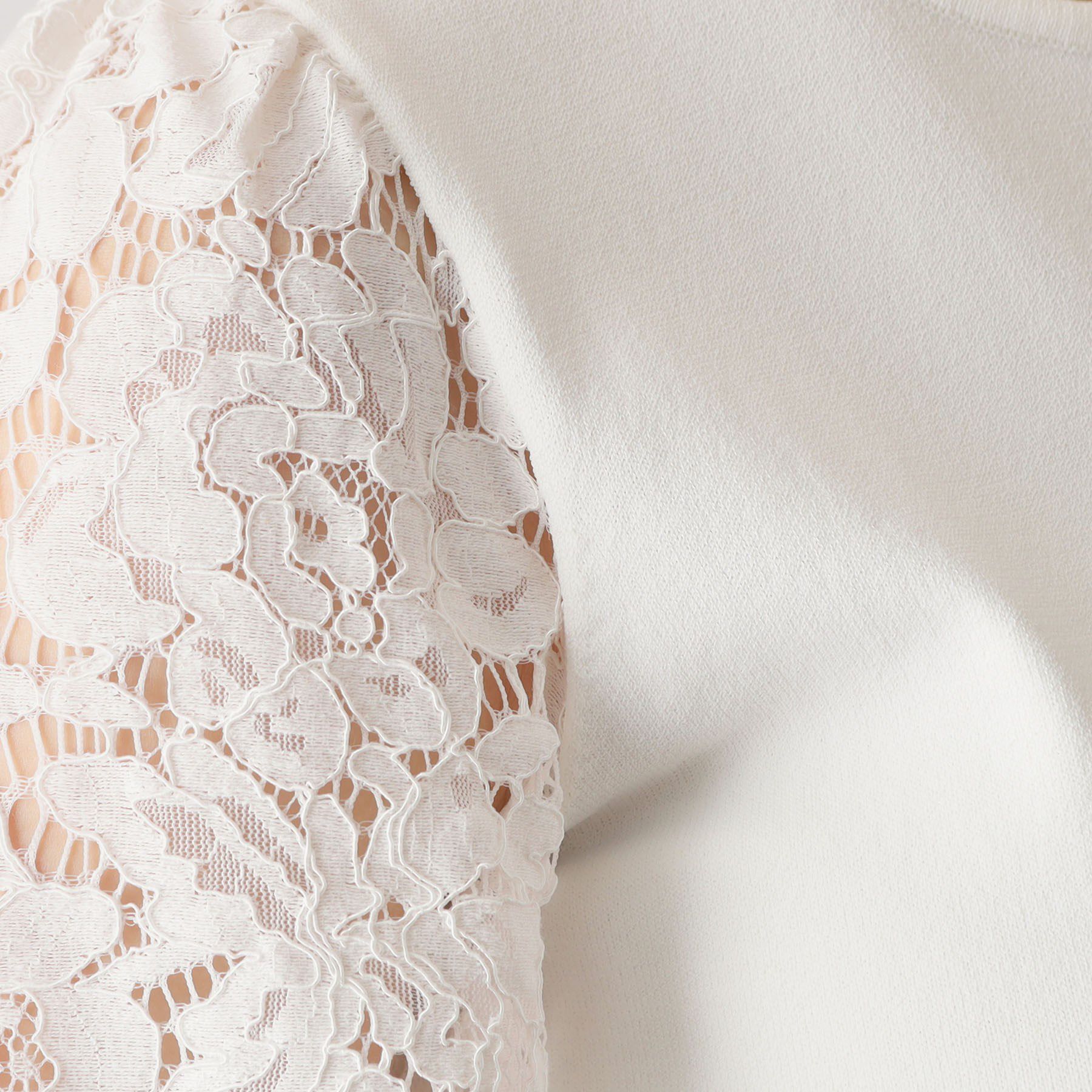 COUP DE CHANCE「【洗える】華やかなレース袖ニットトップス」|ニット・セーター|