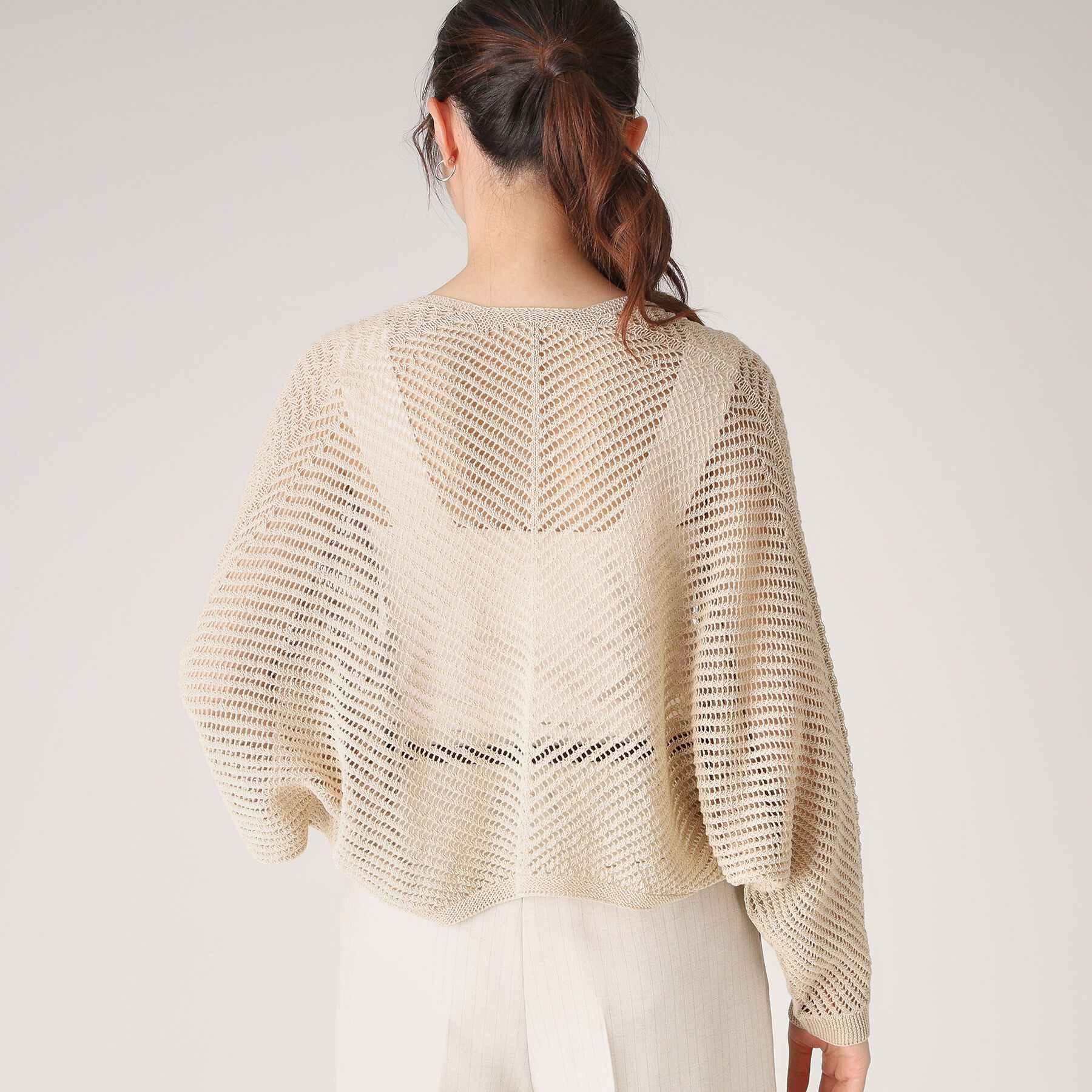 COUP DE CHANCE「【洗える／日本製】和紙混ショート丈ニットボレロ」|カーディガン|