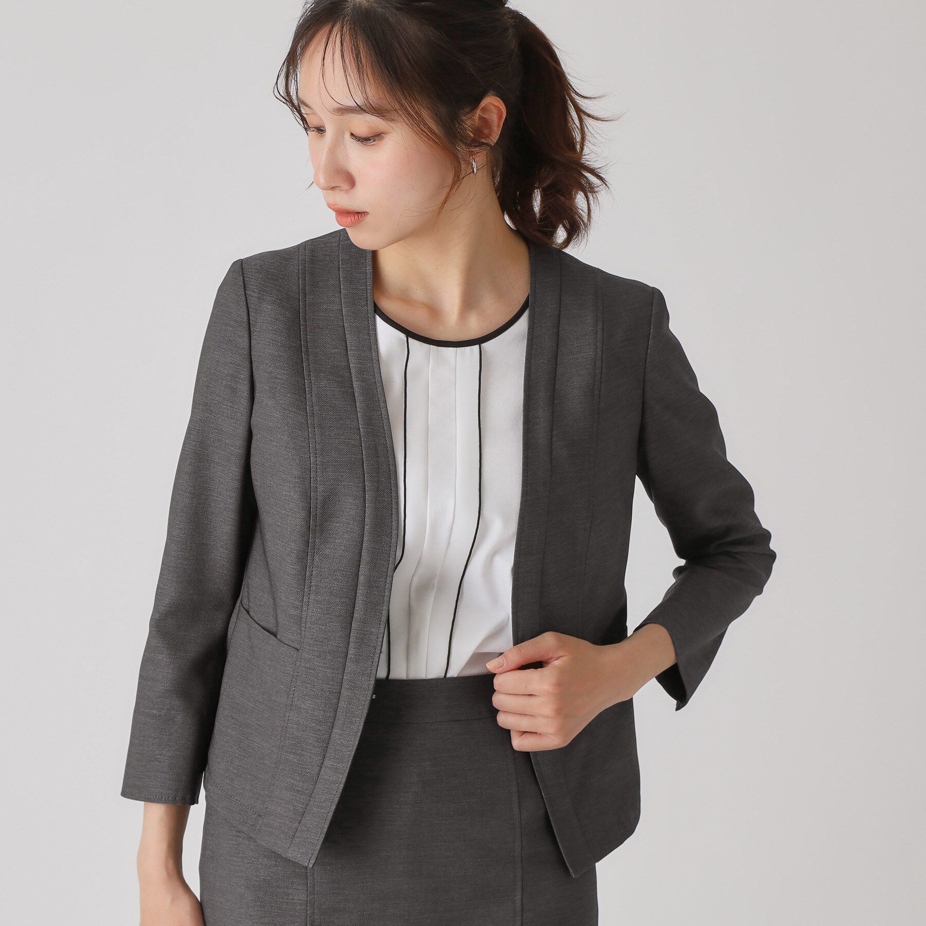 COUP DE CHANCE「【手洗い可／日本製】ノーカラージャケット」|ノーカラージャケット|