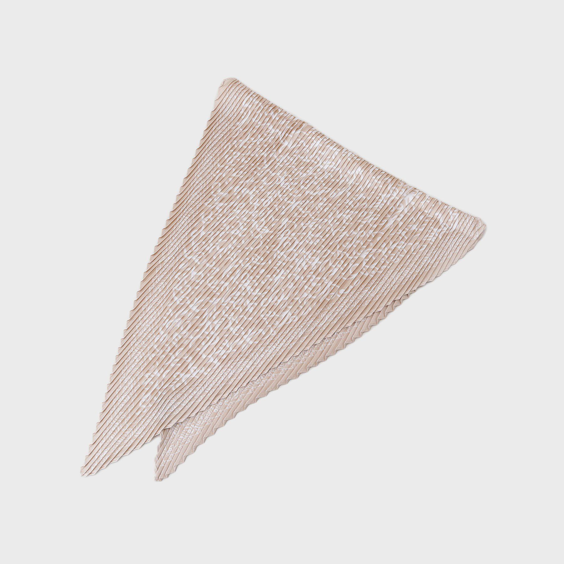 COUP DE CHANCE「アラベスクプリーツスカーフ／旬カラー／バックやヘアにもアレンジ」|バンダナ・スカーフ|グレージュ(050)