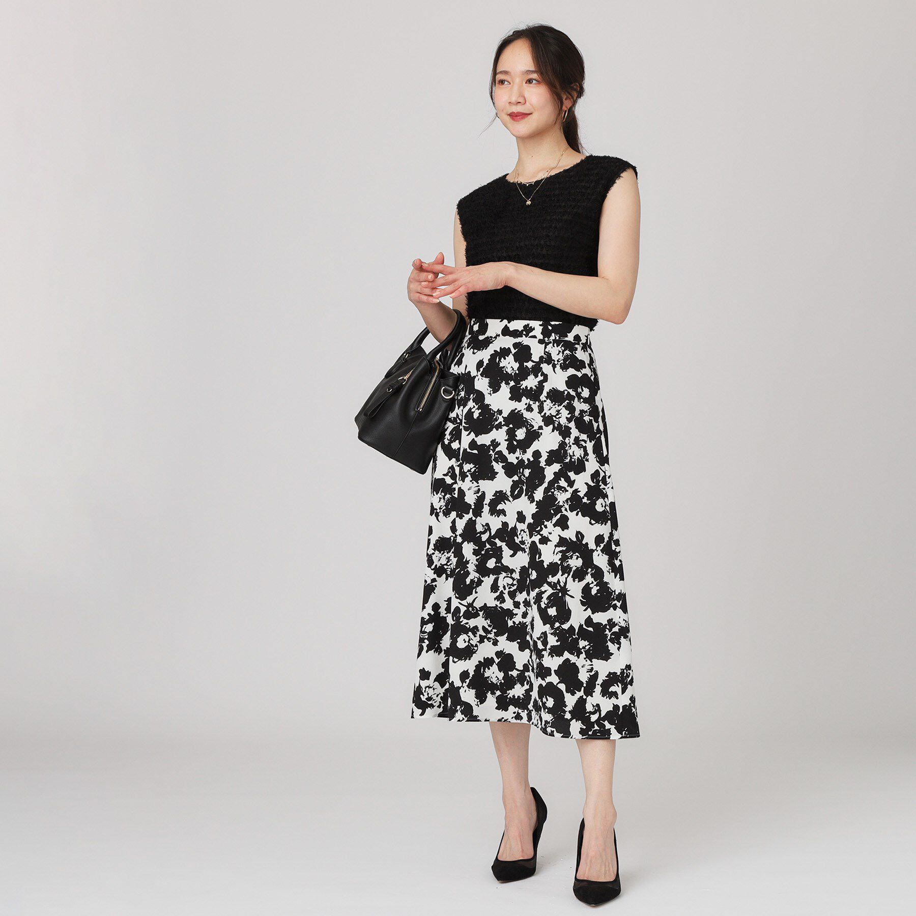 COUP DE CHANCE「【手洗い可／日本製】花柄フレアスカート」|スカート|