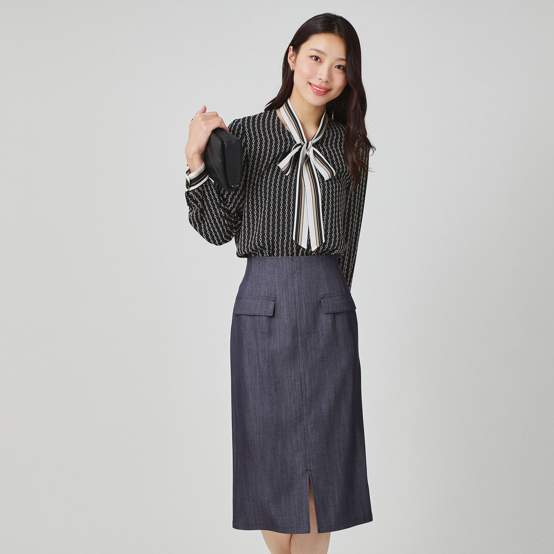 COUP DE CHANCE「【手洗い可／日本製】チェーン柄ブラウス」|シャツ・ブラウス|