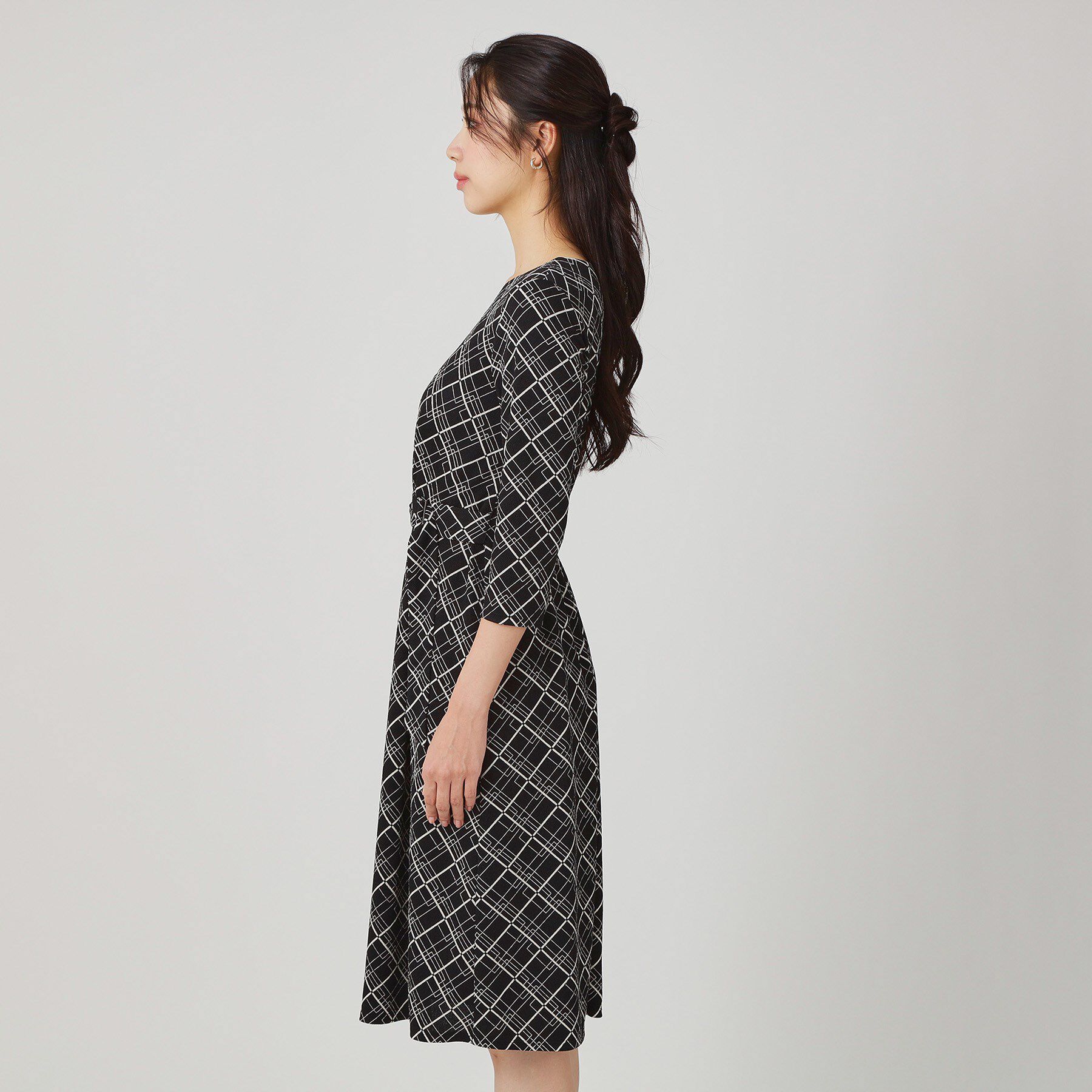 COUP DE CHANCE「【手洗い可／日本製】ジャージ素材のプリント柄ワンピース」|ワンピース|