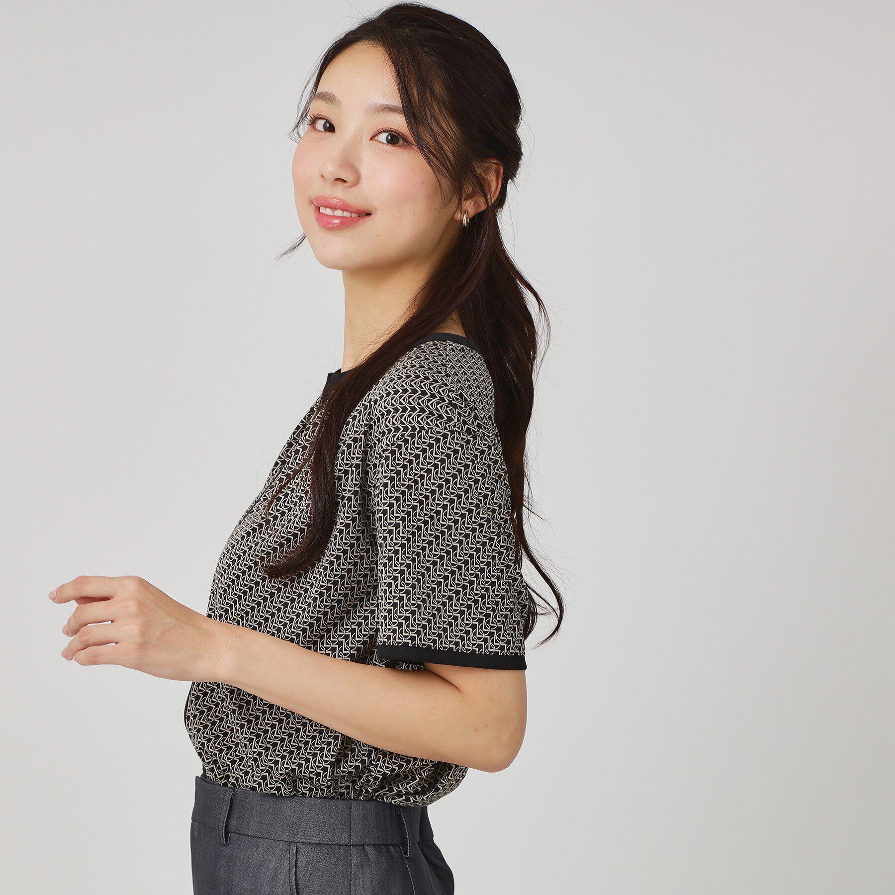 COUP DE CHANCE「【手洗い可／日本製】柄トップス」|シャツ・ブラウス|