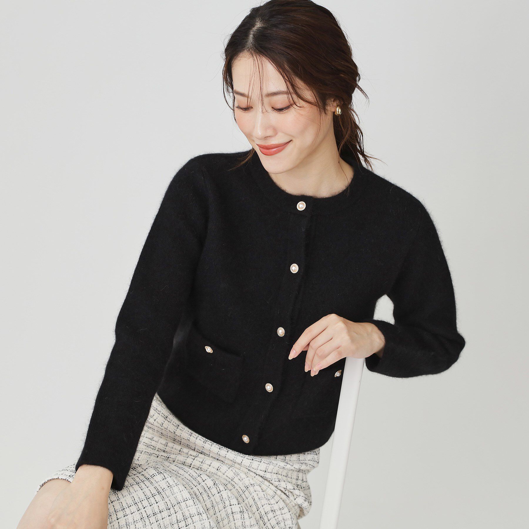 COUP DE CHANCE「【手洗い可】ジャケット風カーディガン」|カーディガン|