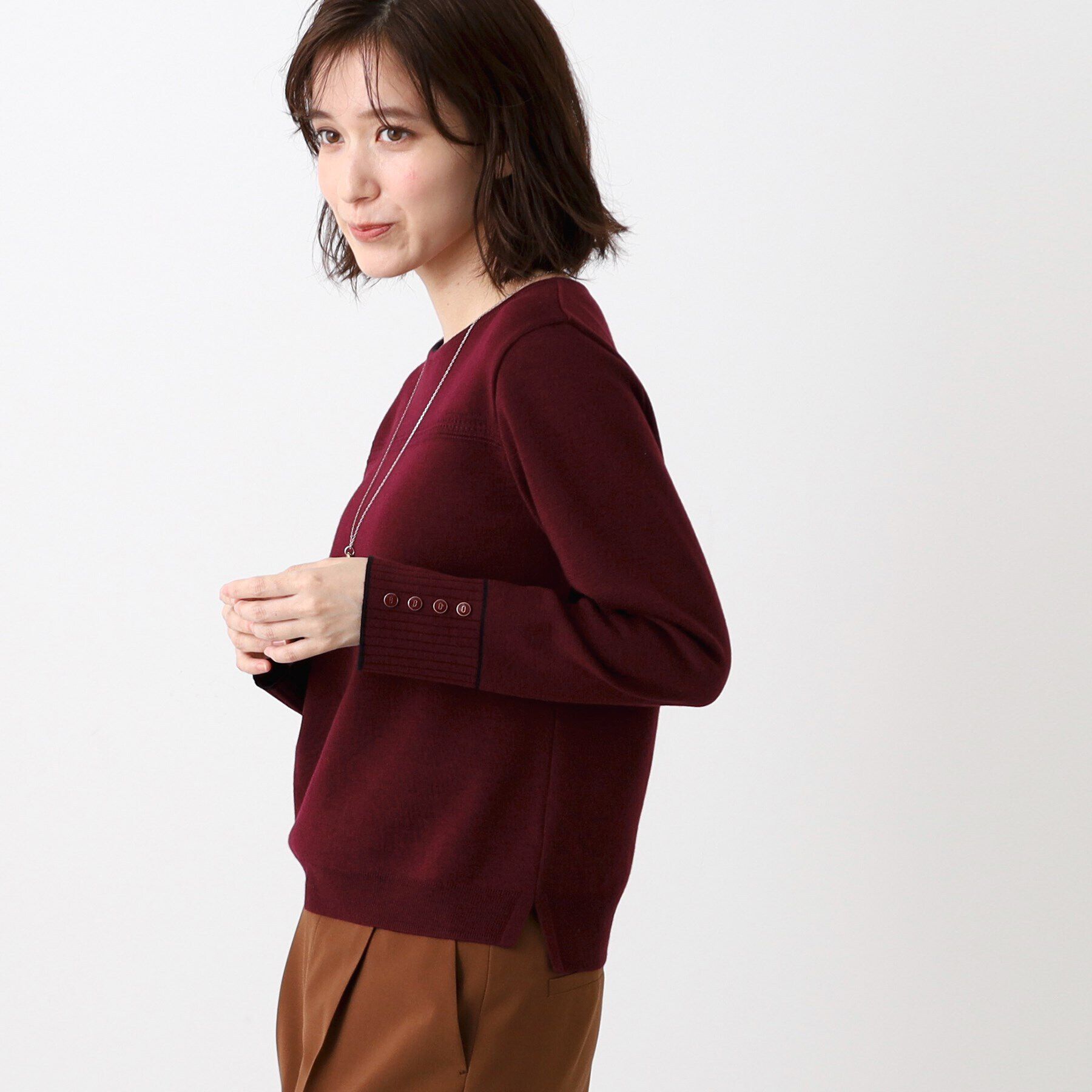 Reflect「【手洗い可】カフス風デザインニット」|ニット・セーター|