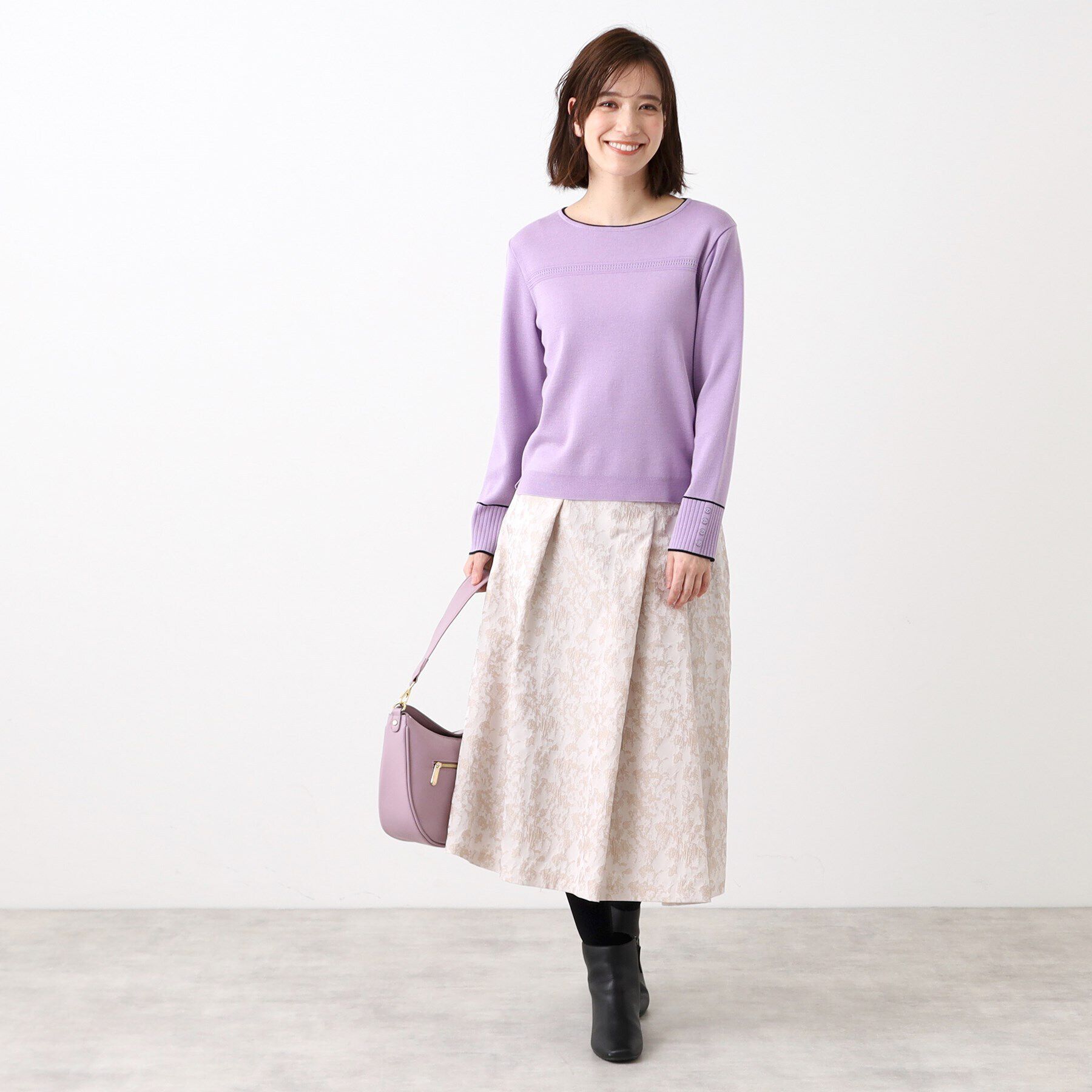 Reflect「【手洗い可】カフス風デザインニット」|ニット・セーター|