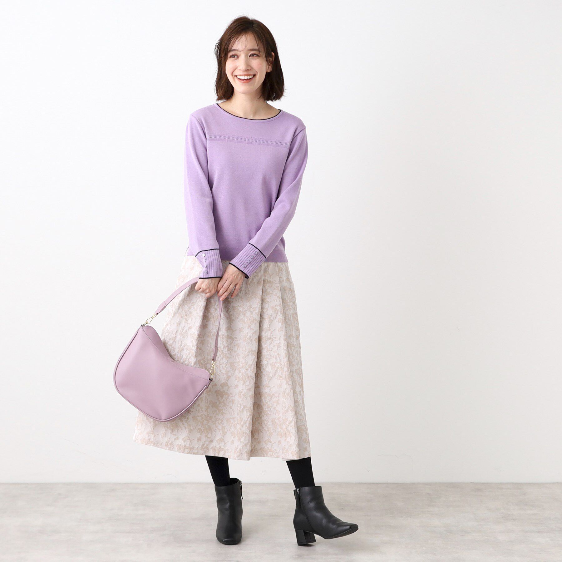 Reflect「【手洗い可】カフス風デザインニット」|ニット・セーター|