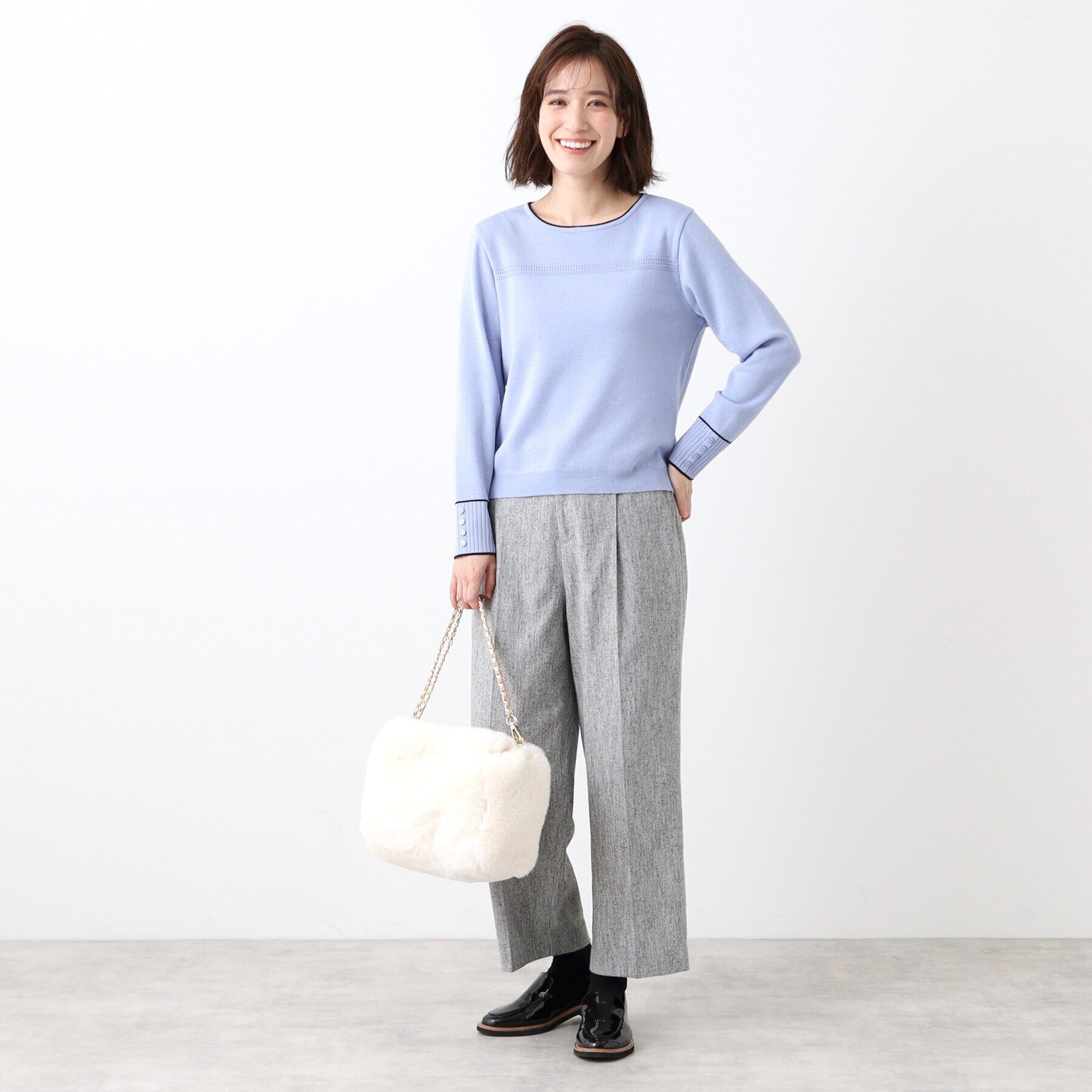 Reflect「【手洗い可】カフス風デザインニット」|ニット・セーター|