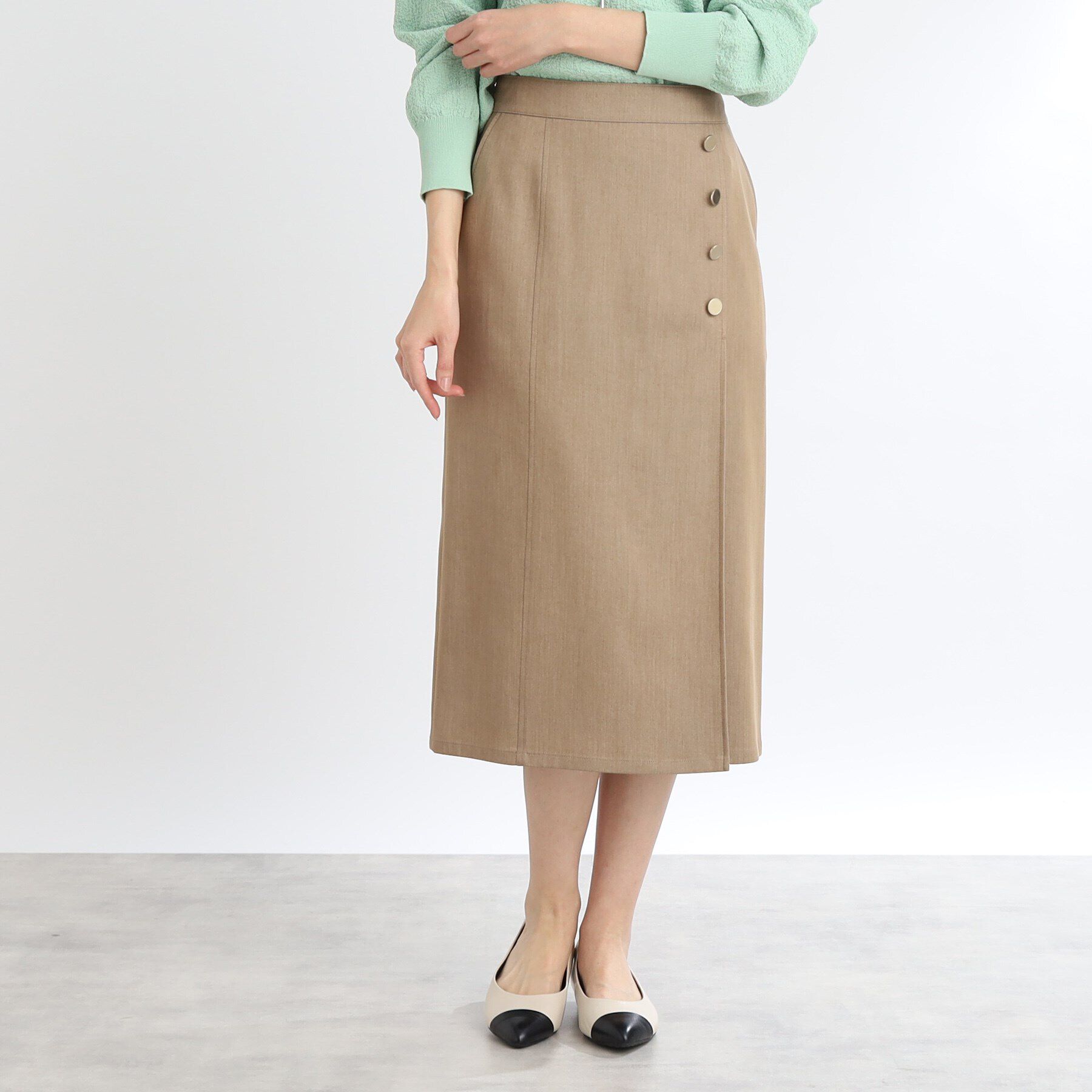 Reflect「【手洗い可】デニム調タイトスカート」|スカート|