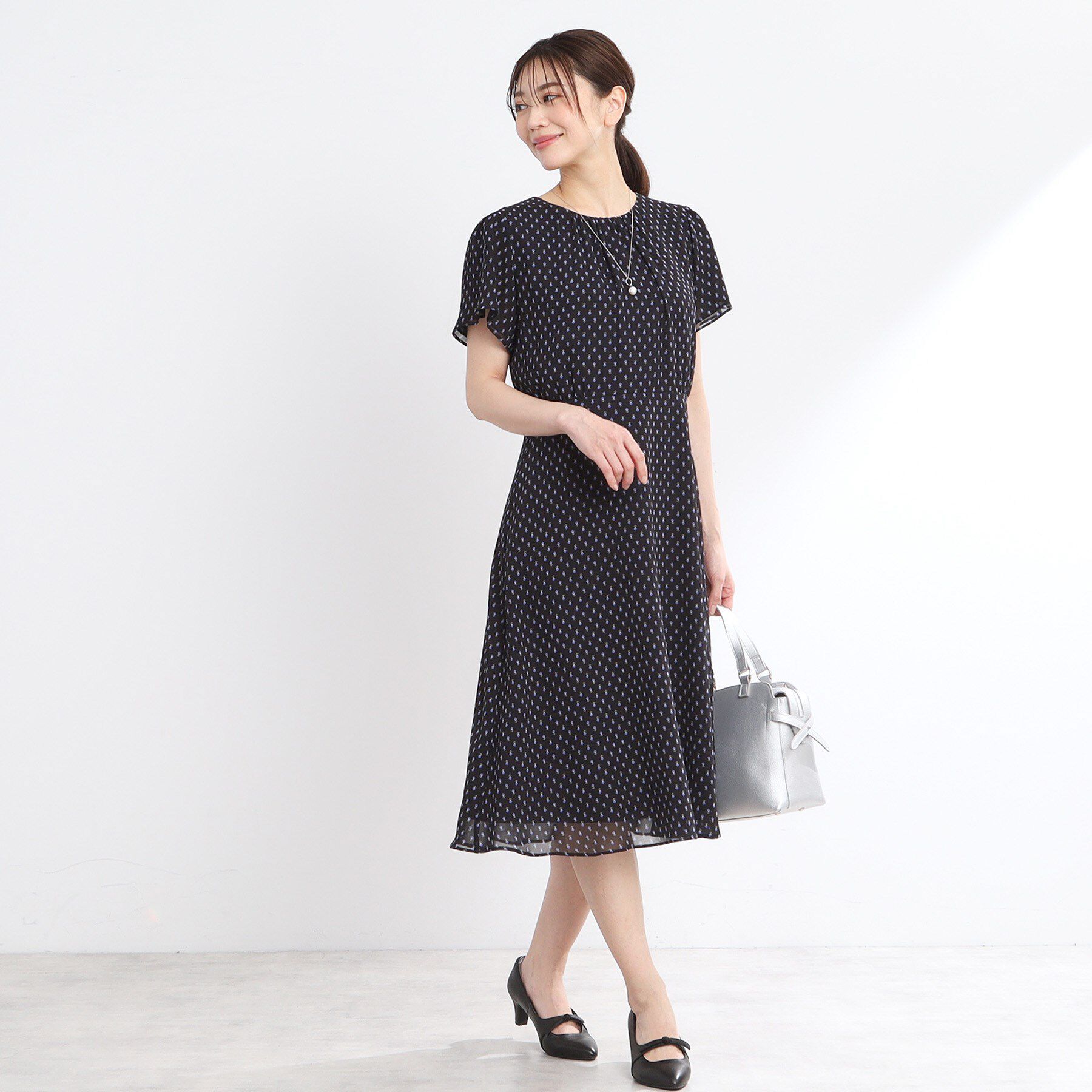 Reflect「【夏SALE／WEB先行カラーあり／マシンウォッシュ可】コツキ幾何柄ワンピース」|ワンピース|