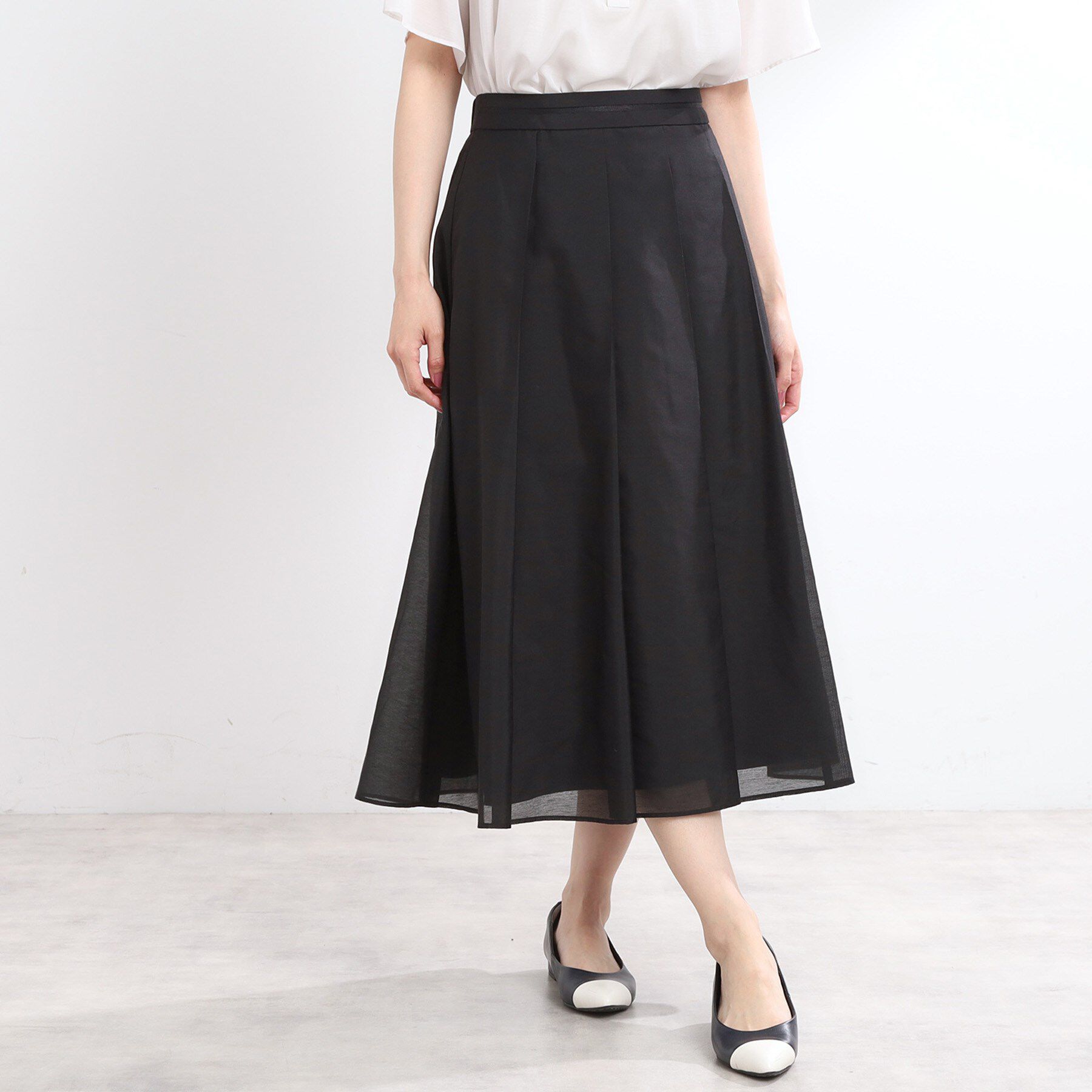 Reflect「【マシンウォッシュ可／セットアップ可】シアーボックスタックプリーツスカート」|スカート|