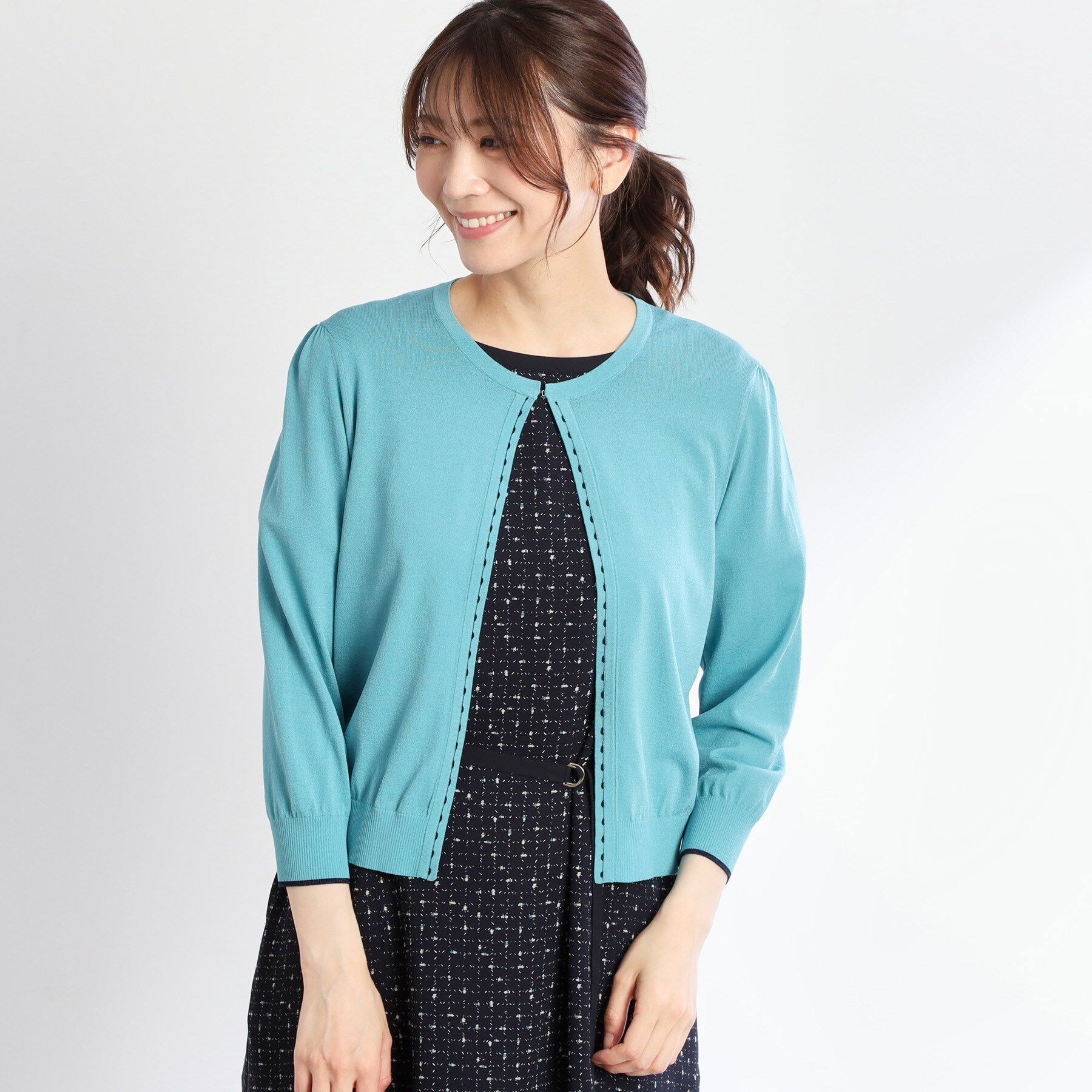 Reflect「【手洗い可】7分袖ドライタッチカーディガン」|カーディガン|