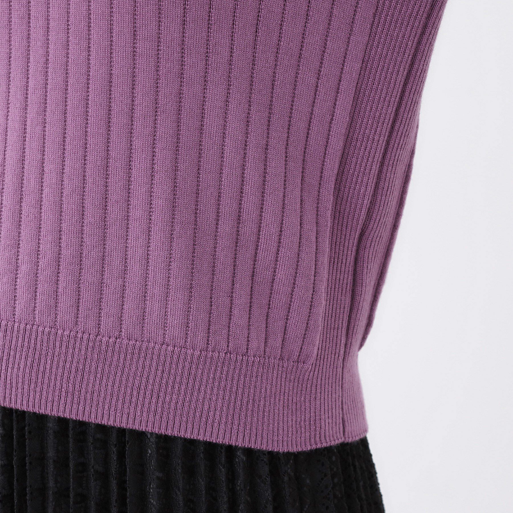 Reflect「【WEB先行カラーあり／インナーにおすすめ◎／アンサンブル可】すっきり見え縦編み柄ニット」|ニット・セーター|