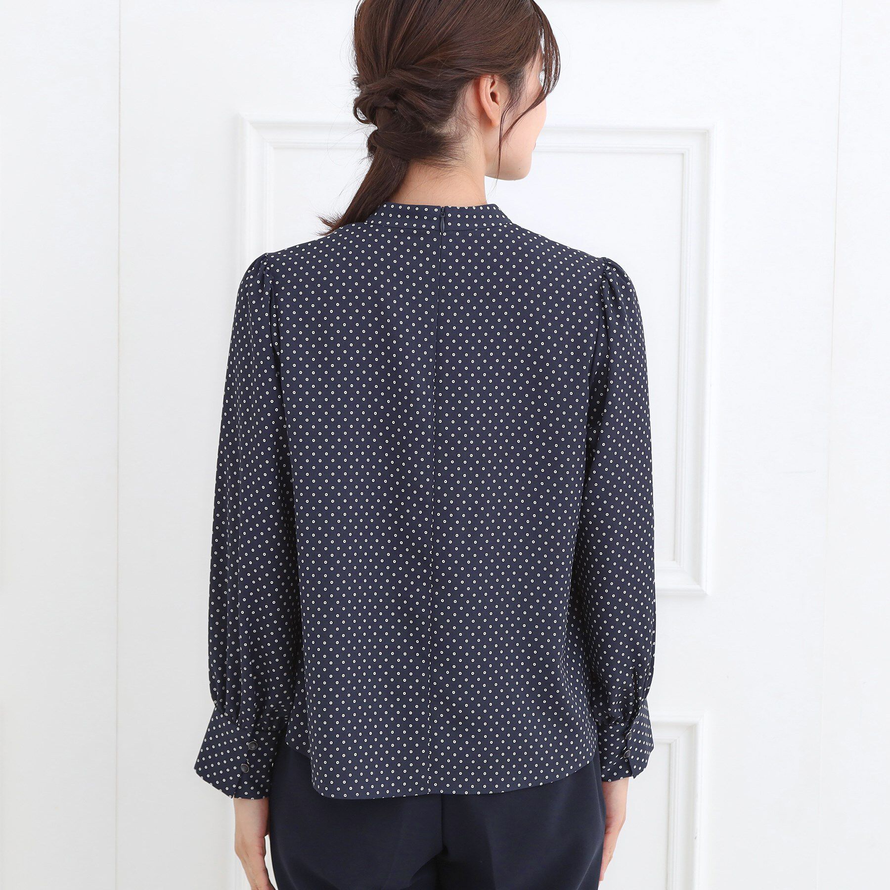 Reflect「【フォーマル／入卒】ドットプリントブラウス」|シャツ・ブラウス|