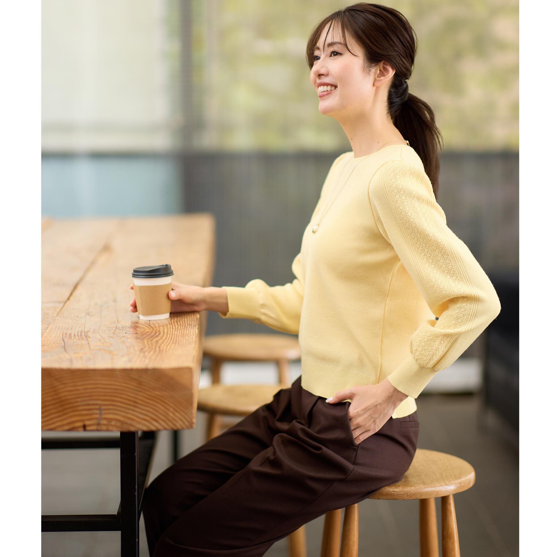 Reflect「【腰周りすっきり◎】センタープレス入りテーパードパンツ」|その他|