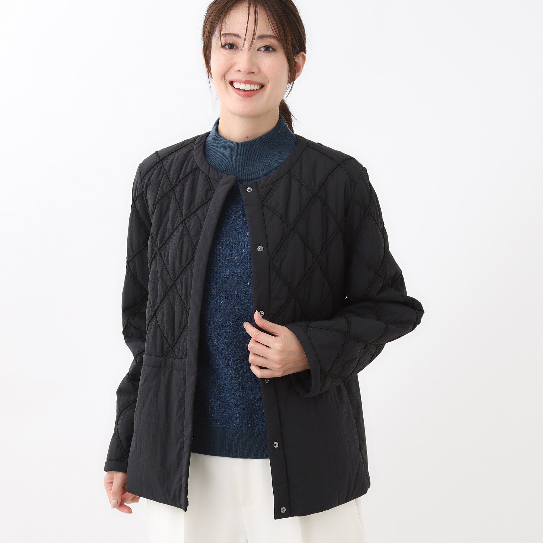 Reflect「【気軽な羽織に◎】中綿キルティングショートコート」|ダウン|