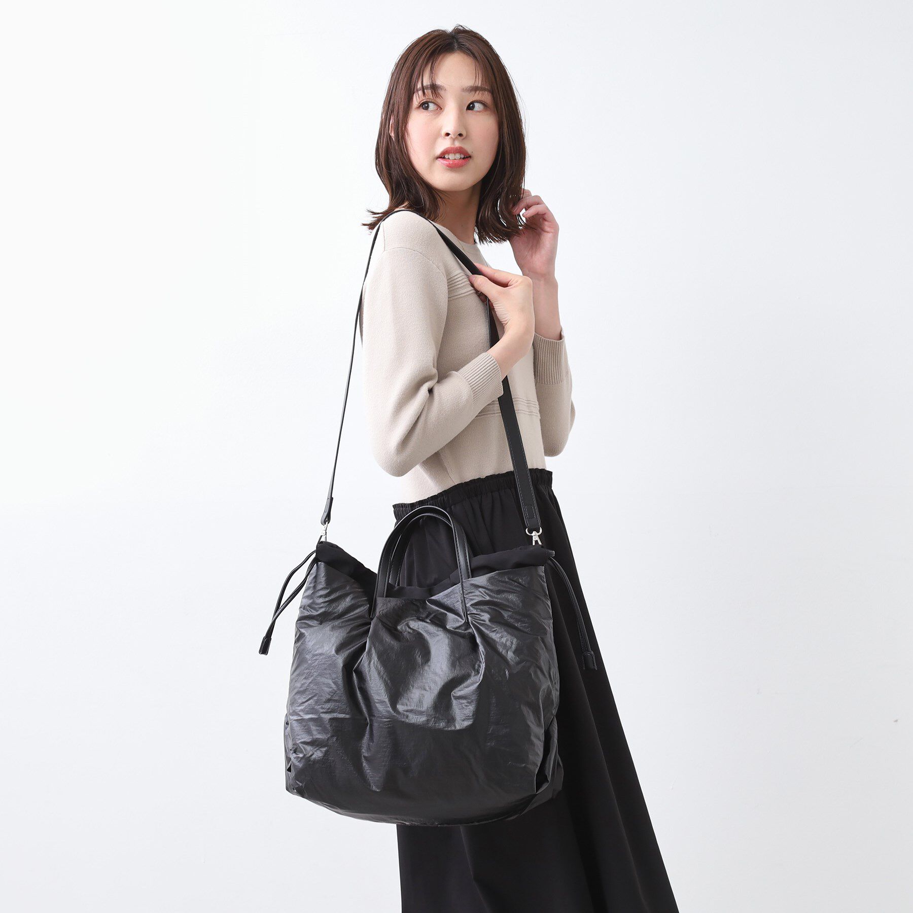 Reflect「【しっかり収納／小旅行に◎／インナーバッグ入り／ショルダー付き】2WAYナイロンバッグ」|トートバッグ|