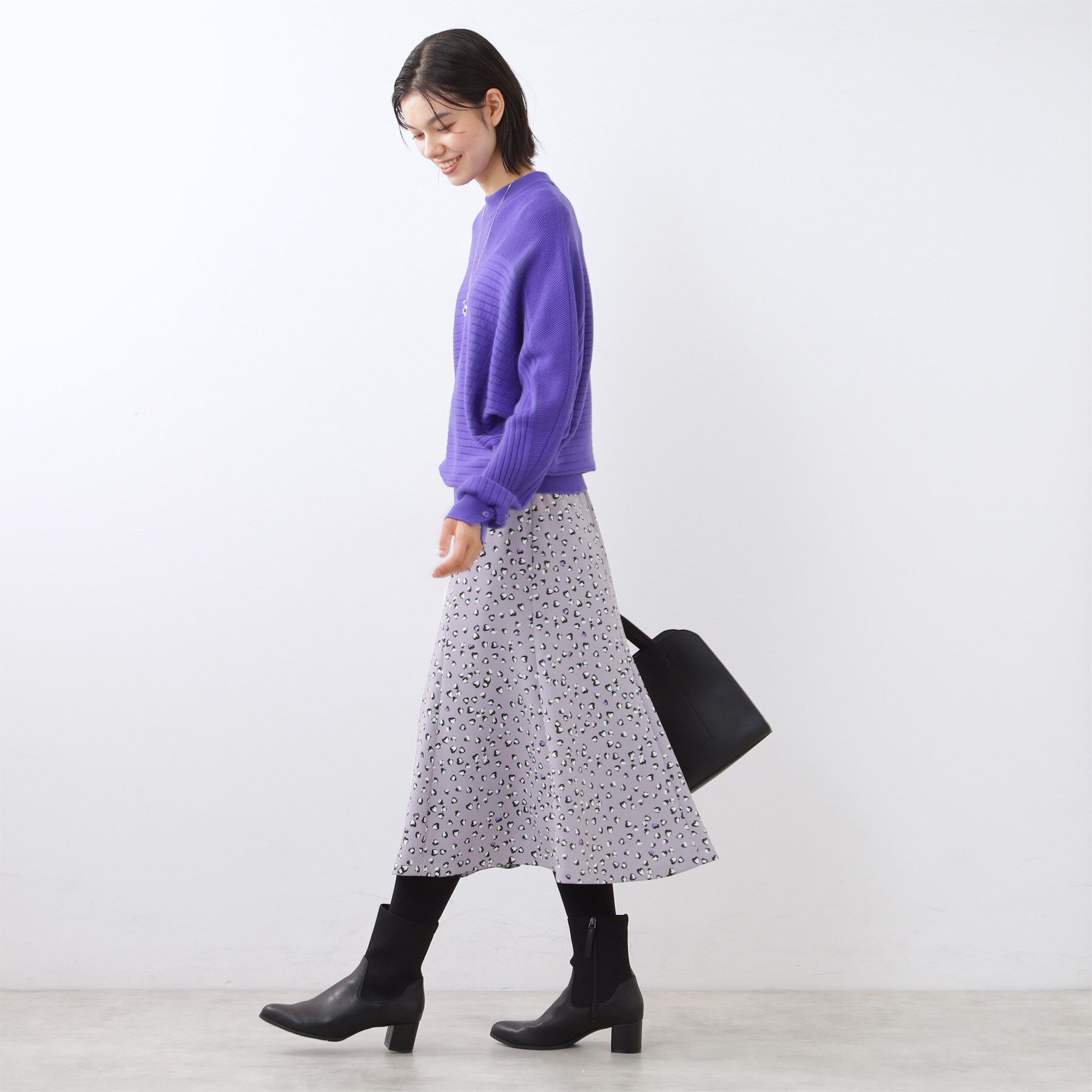 Reflect「ソフトフレアプリントスカート」|スカート|