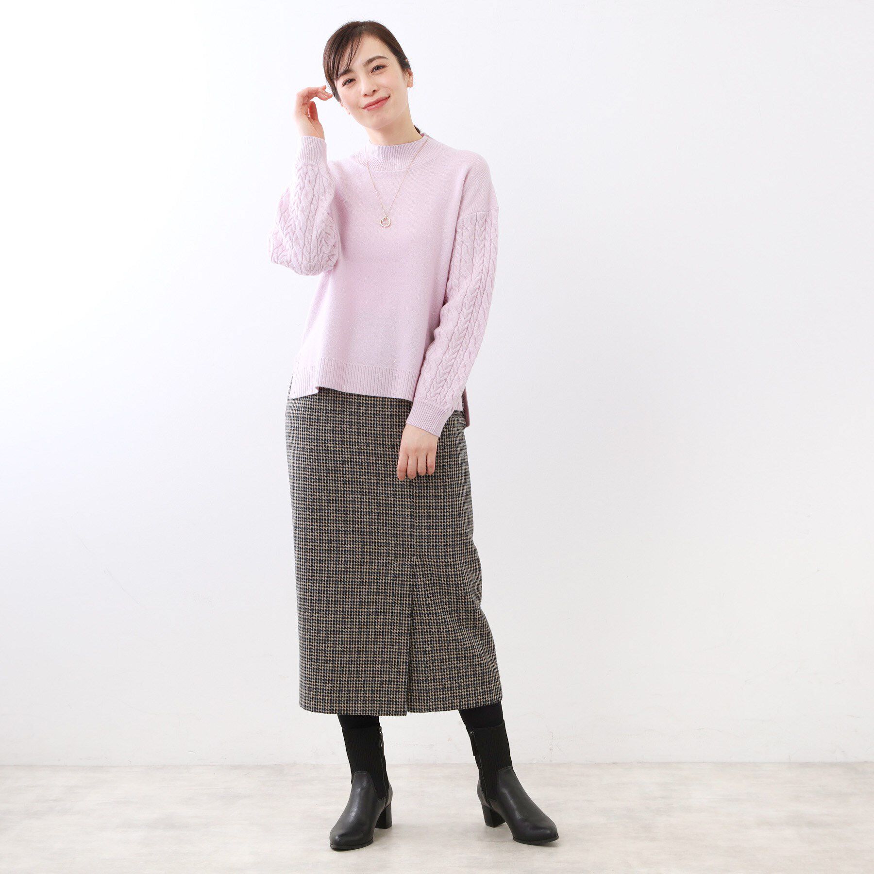 Reflect「【秋映え◎】千鳥格子風タイトスカート」|スカート|