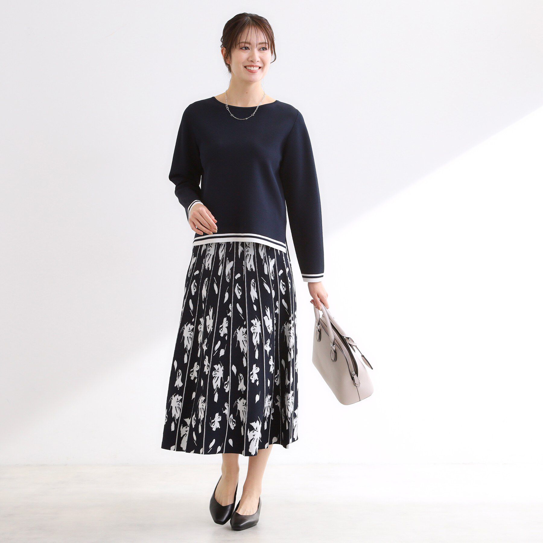 Reflect「【セットアップ可】ダブルジャカードニットプルオーバー」|ニット・セーター|