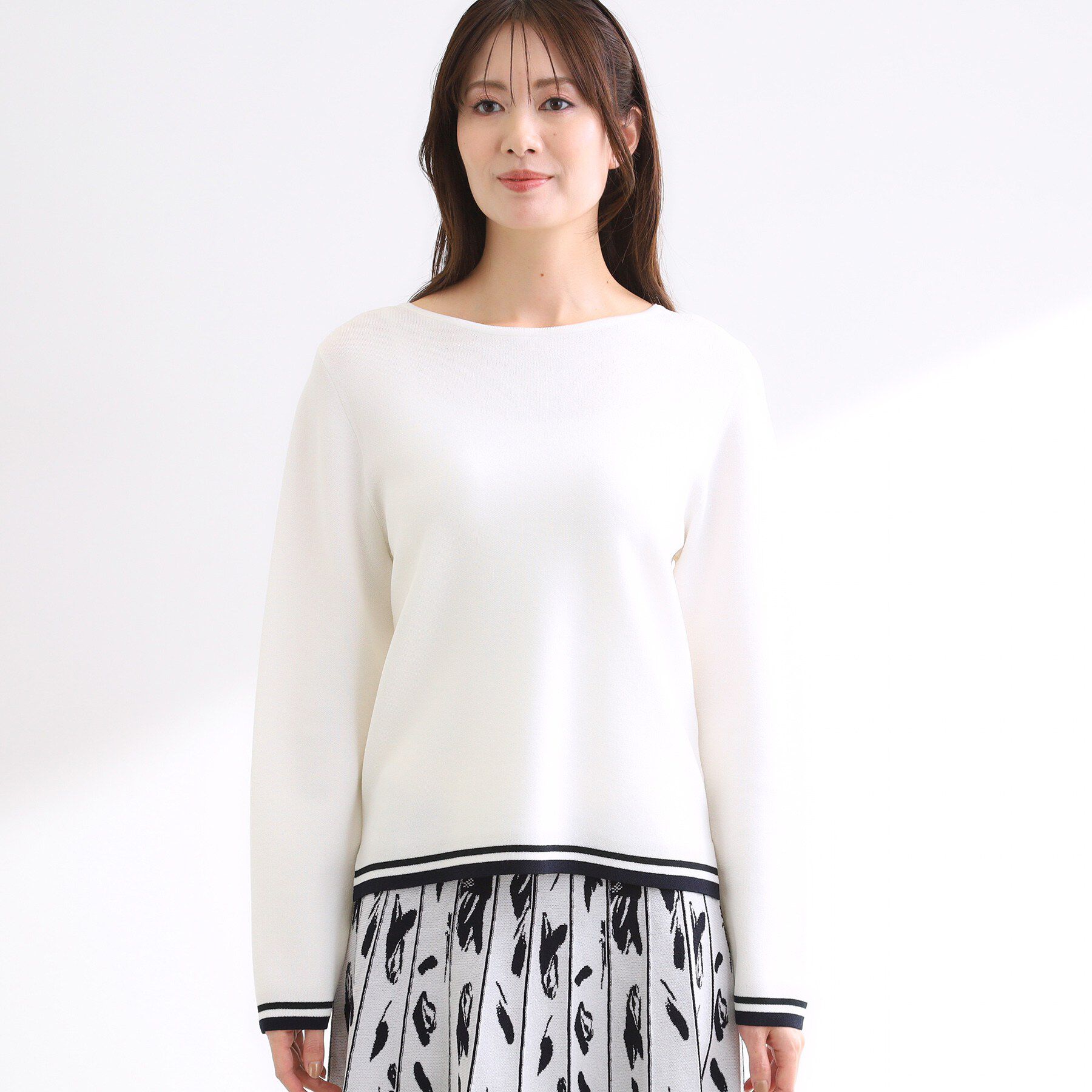 Reflect「【セットアップ可】ダブルジャカードニットプルオーバー」|ニット・セーター|