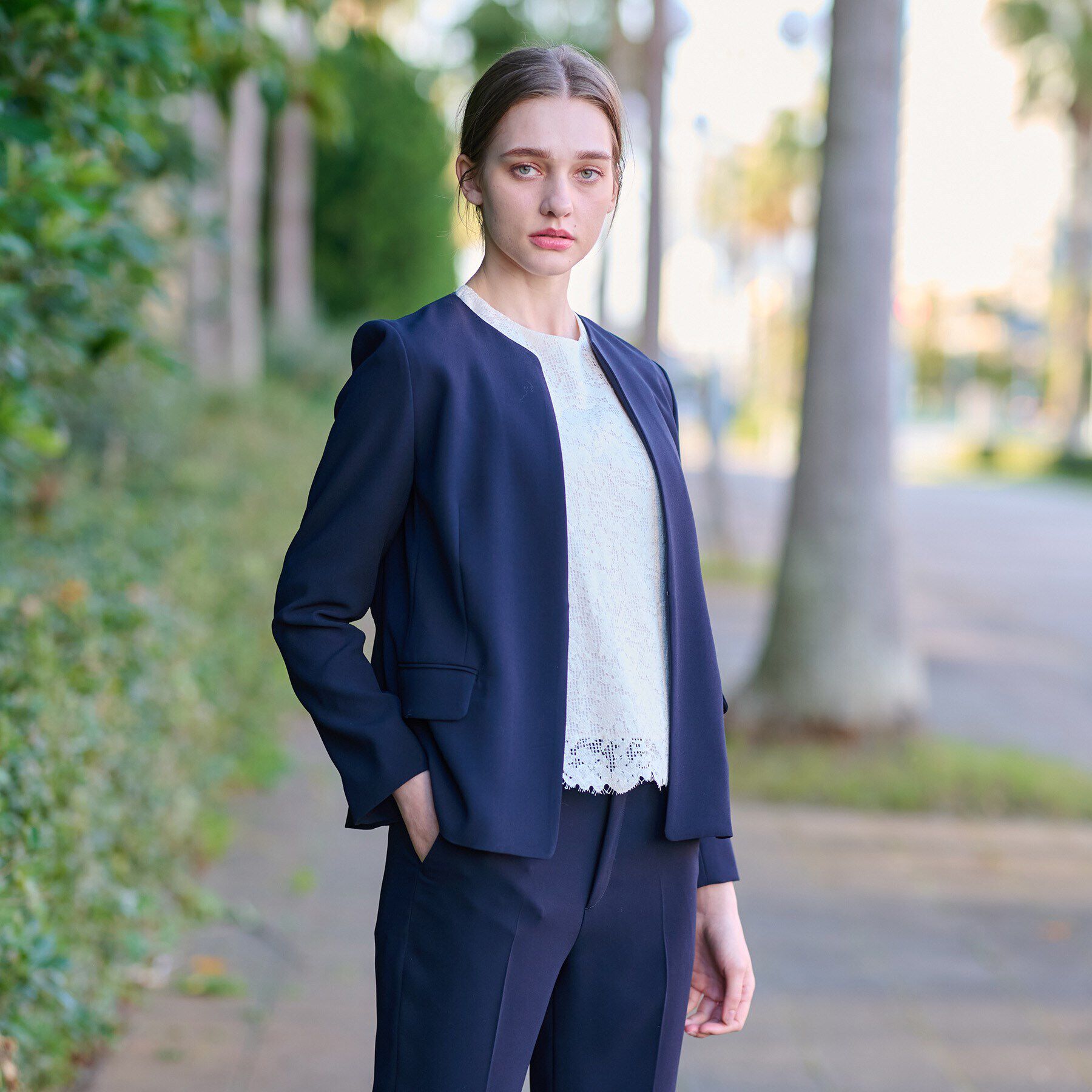 DRESSTERIOR「【セットアップ可/セレモニー】オケージョンSETUPジャケット」|ノーカラージャケット|