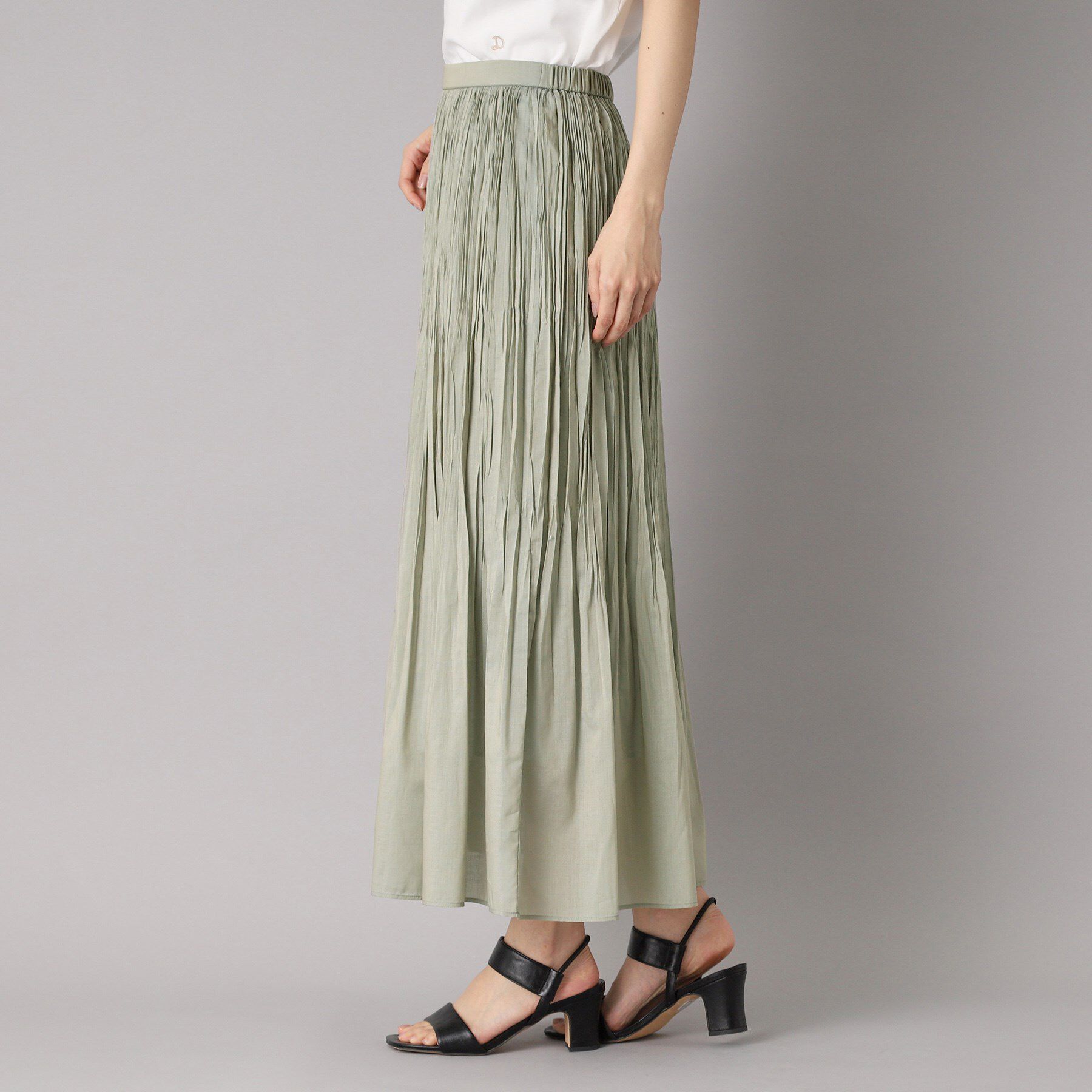 DRESSTERIOR「【ウエストゴム/ミディ丈】シアープリーツスカート」|スカート|