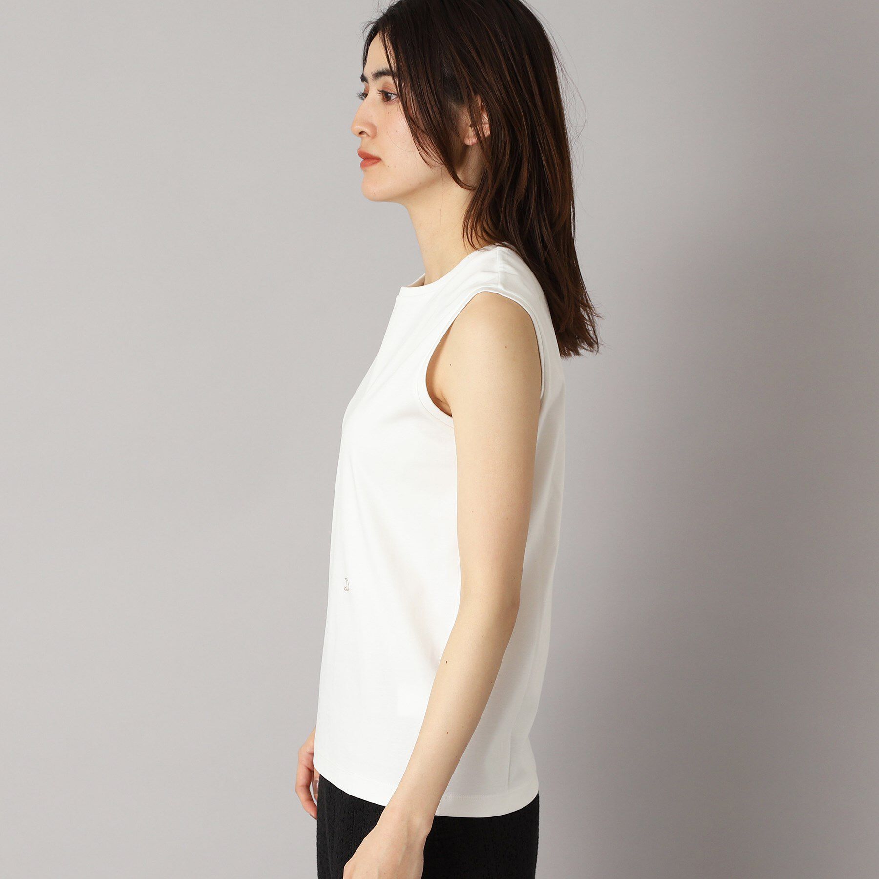 DRESSTERIOR「【接触冷感/抗菌防臭/消臭】アイスクリアコットンノースリーブT」|Tシャツ・カットソー|