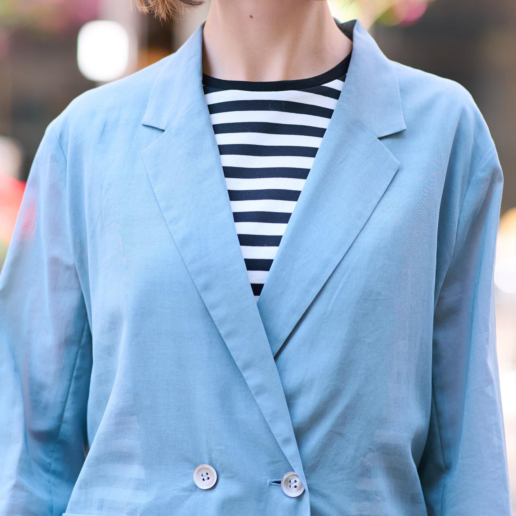 DRESSTERIOR「【清涼感/洗える】エアリーシアーダブルジャケット」|テーラードジャケット|