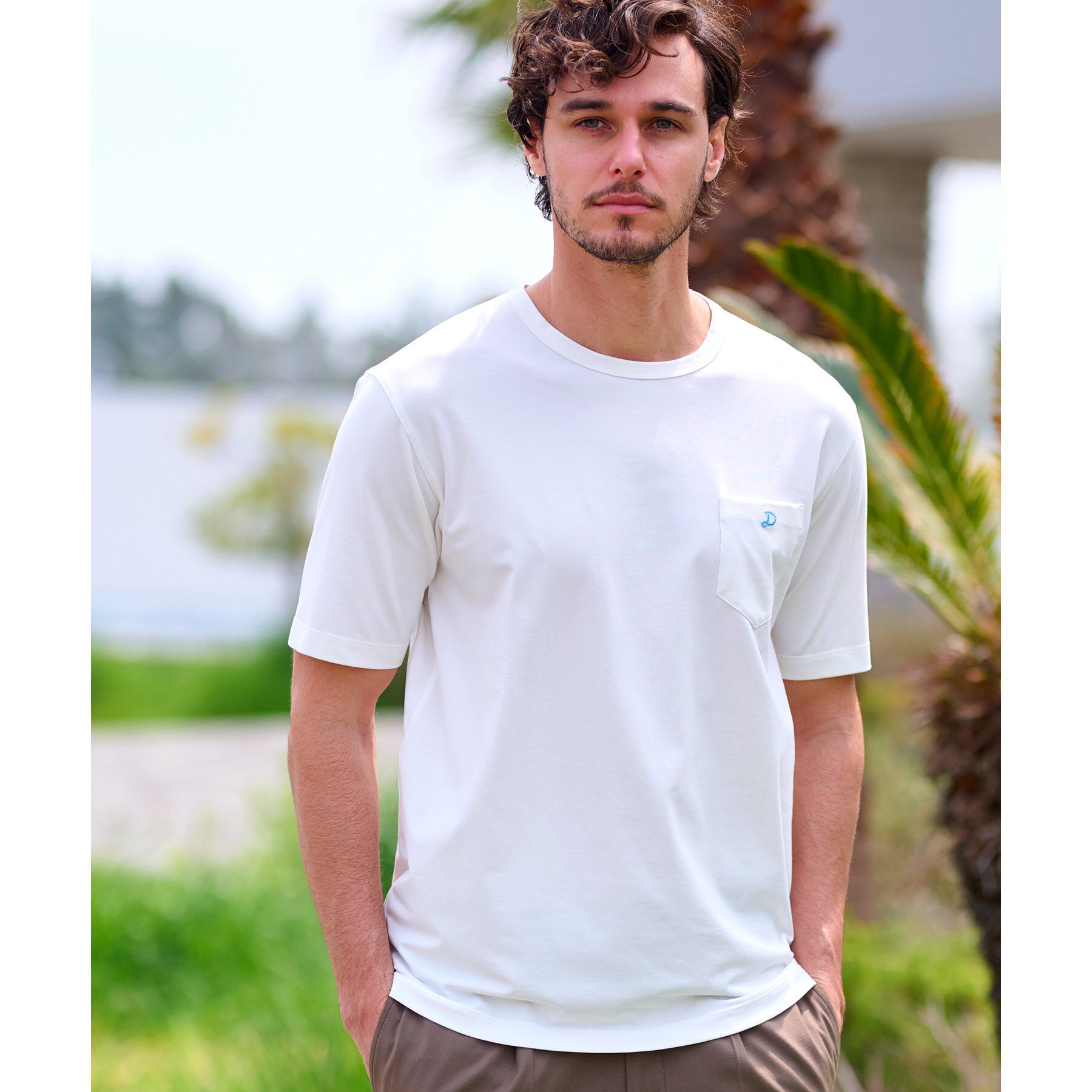 DRESSTERIOR「ソフトタッチ インナーTシャツ」|Tシャツ・カットソー|ホワイト(001)