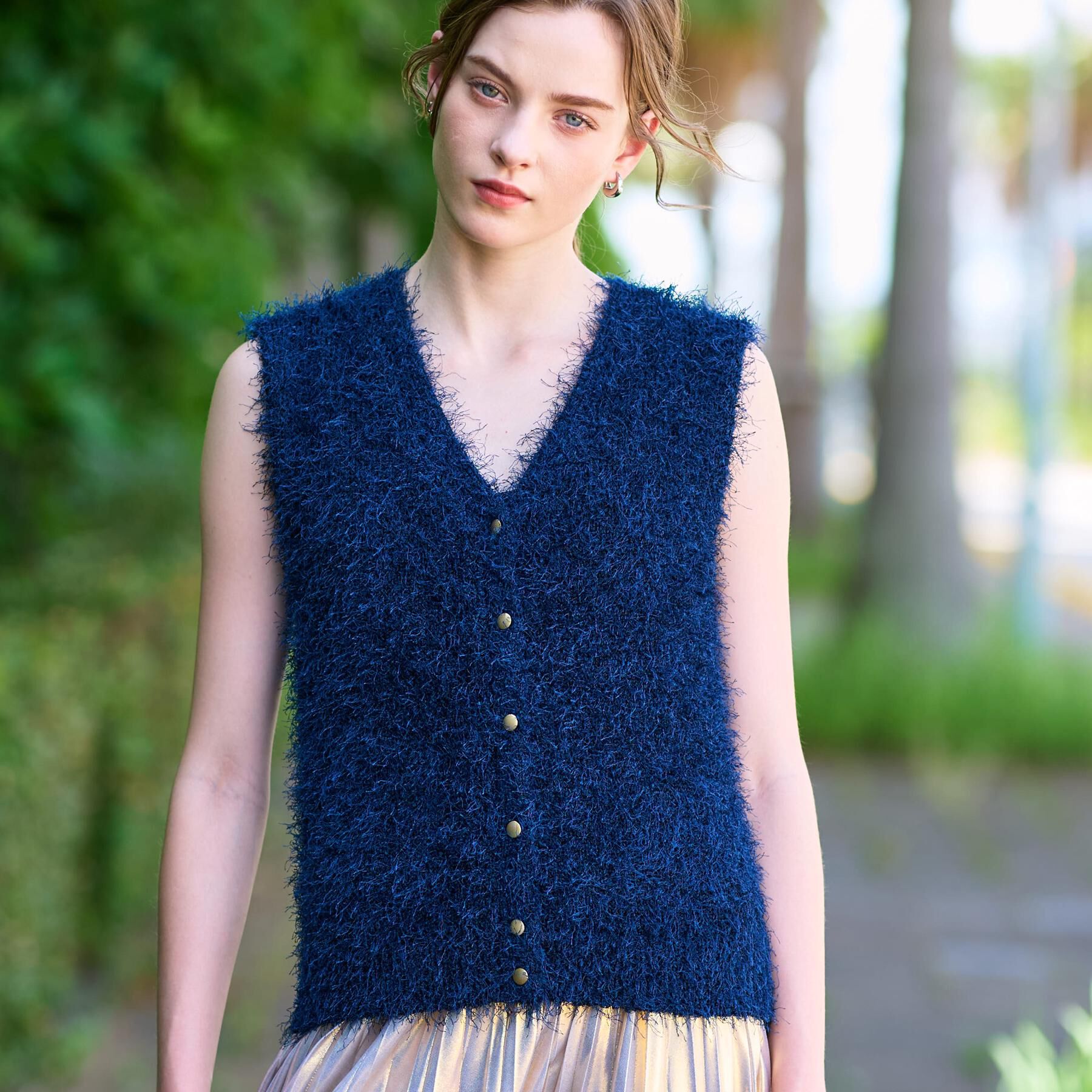 DRESSTERIOR「【洗える/前後2WAY】フェザーヤーン2WAYニットプルオーバー」|ニット・セーター|