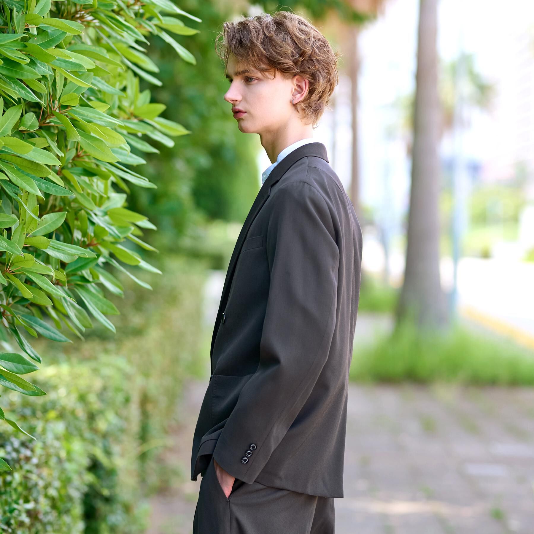 DRESSTERIOR「【セットアップ可】クリアーカルゼ コンフォータブル ダブルジャケット」|テーラードジャケット|