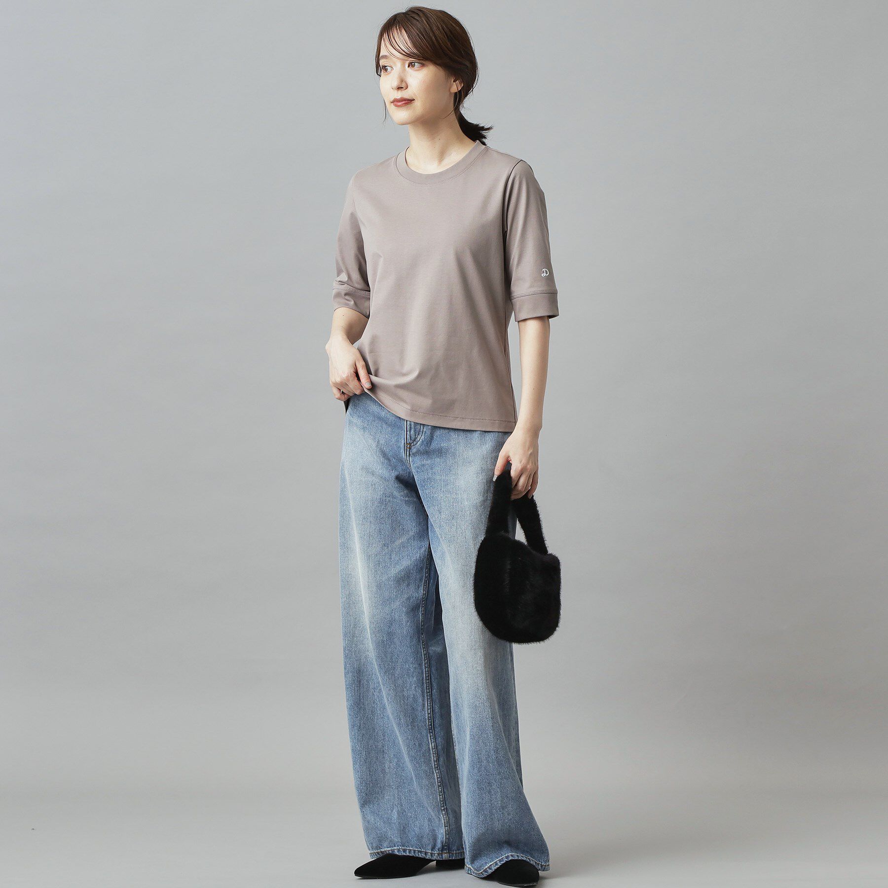 DRESSTERIOR「【洗える/五分丈】バックブリーズテック五分丈Tシャツ」|Tシャツ・カットソー|