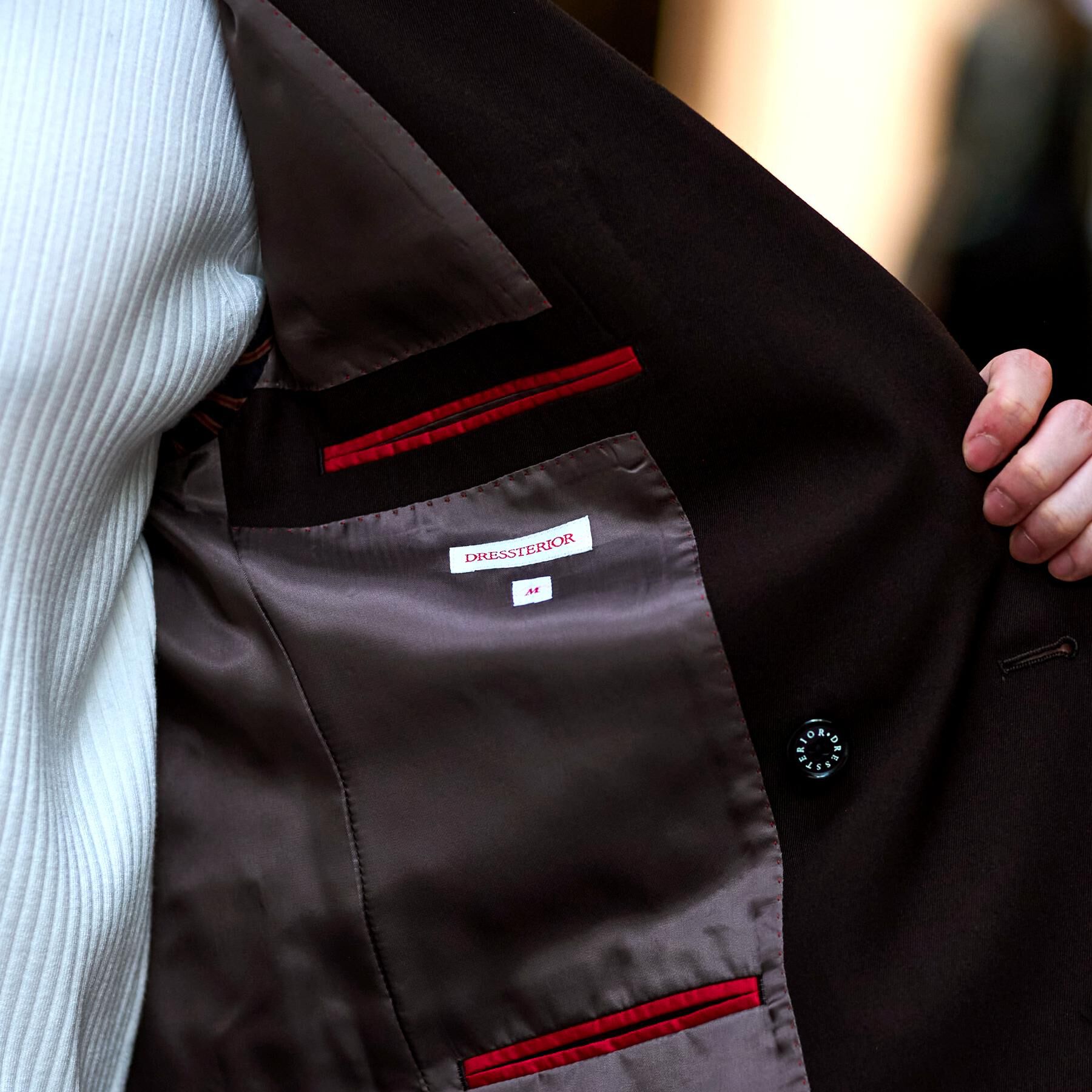 DRESSTERIOR「【セットアップ可】ブラウンツイル ダブルジャケット」|テーラードジャケット|