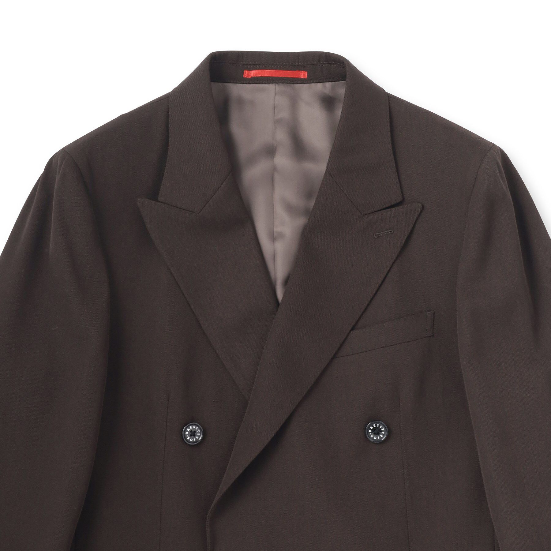 DRESSTERIOR「【セットアップ可】ブラウンツイル ダブルジャケット」|テーラードジャケット|