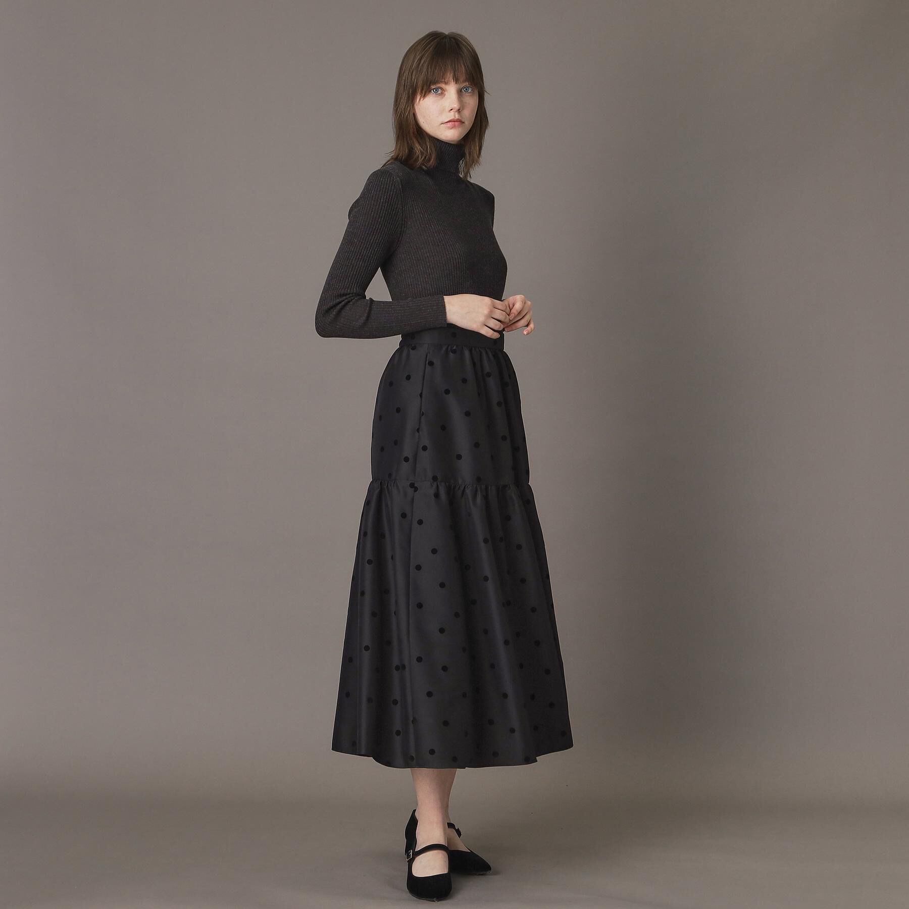 DRESSTERIOR「【CLASSY.12月号掲載】フロッキードットスカート」|スカート|