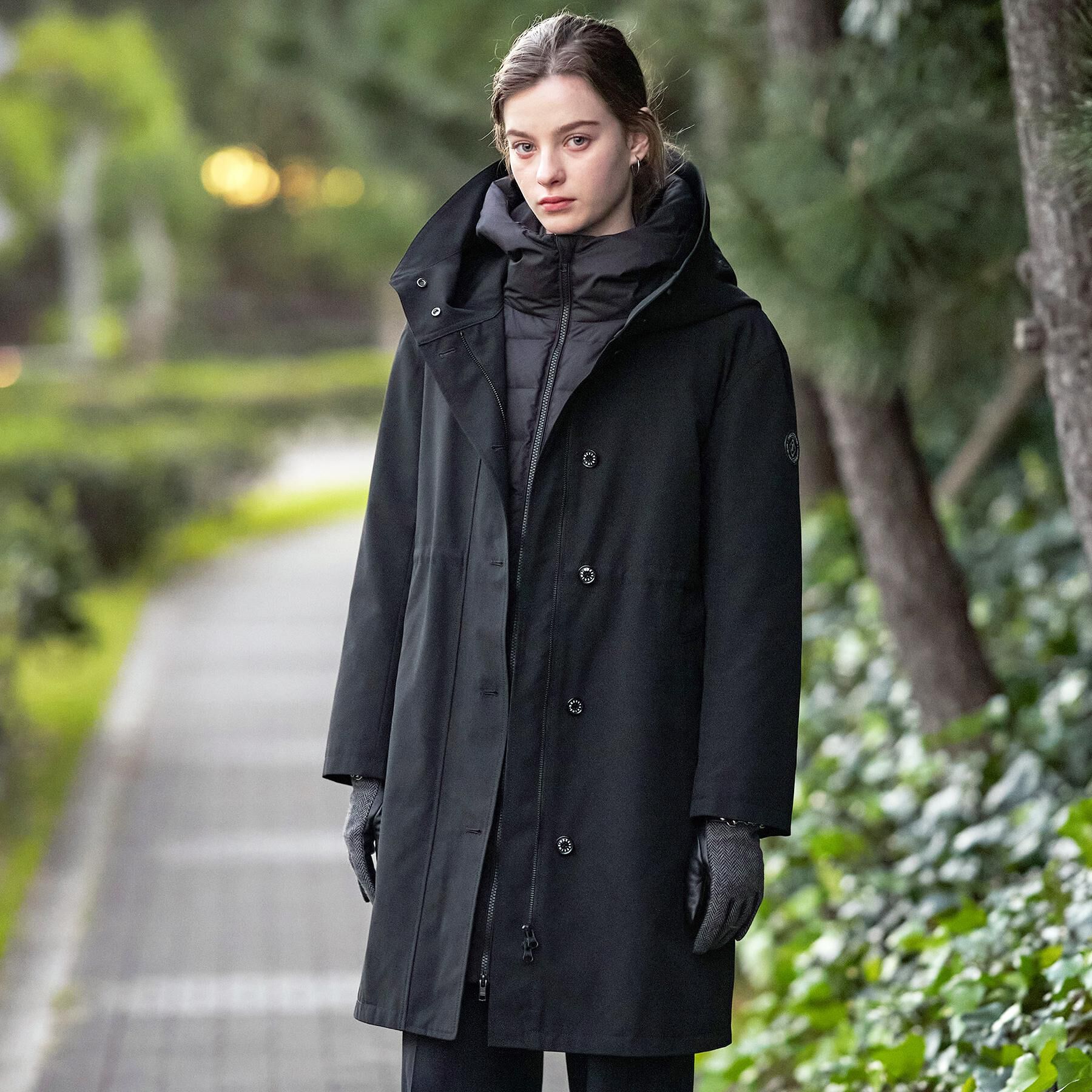 DRESSTERIOR「【3WAY/撥水素材/インナー付/CLASSY.12月号掲載】3WAYダウンライナーコート」|その他|ブラック(019)