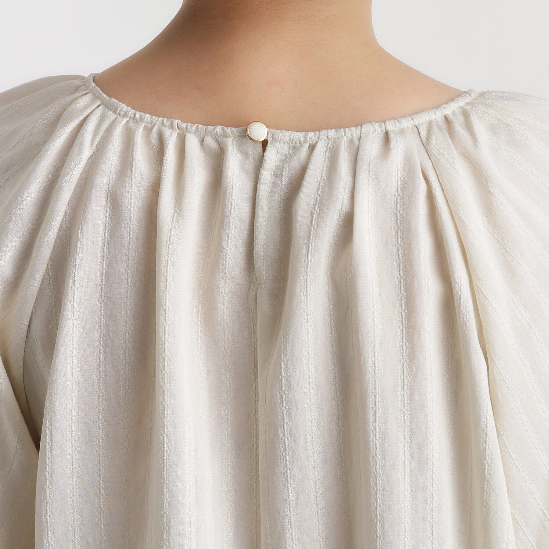 grove「ジャカードギャザーボリュームブラウス」|シャツ・ブラウス|