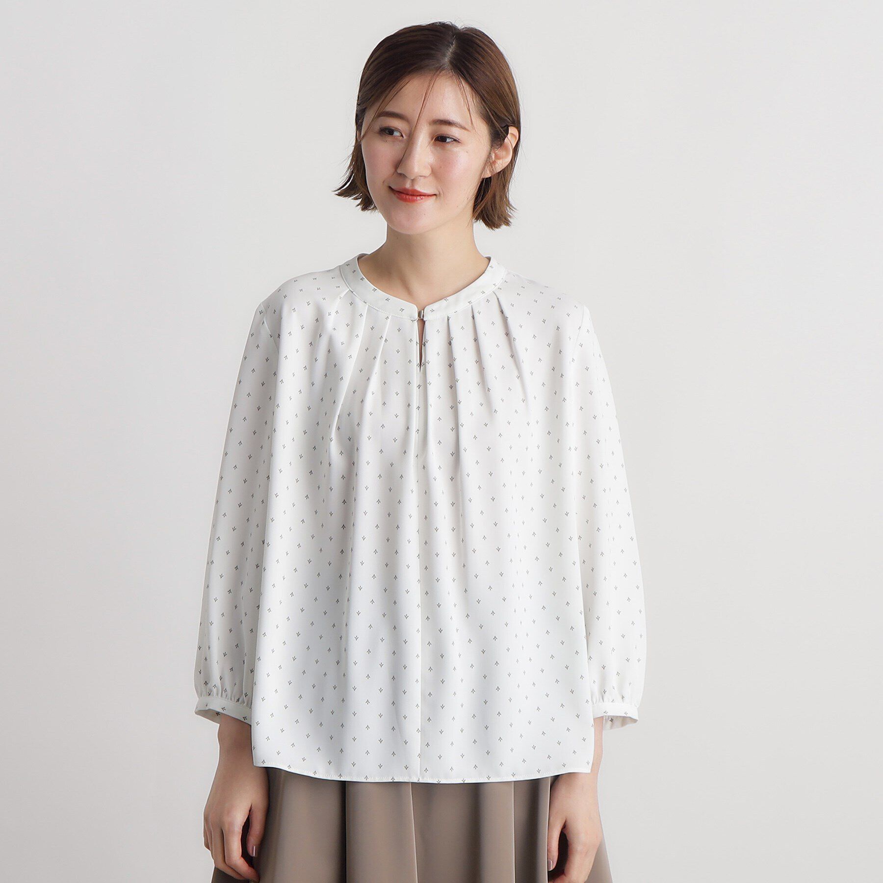 grove「プリントタックブラウス」|シャツ・ブラウス|