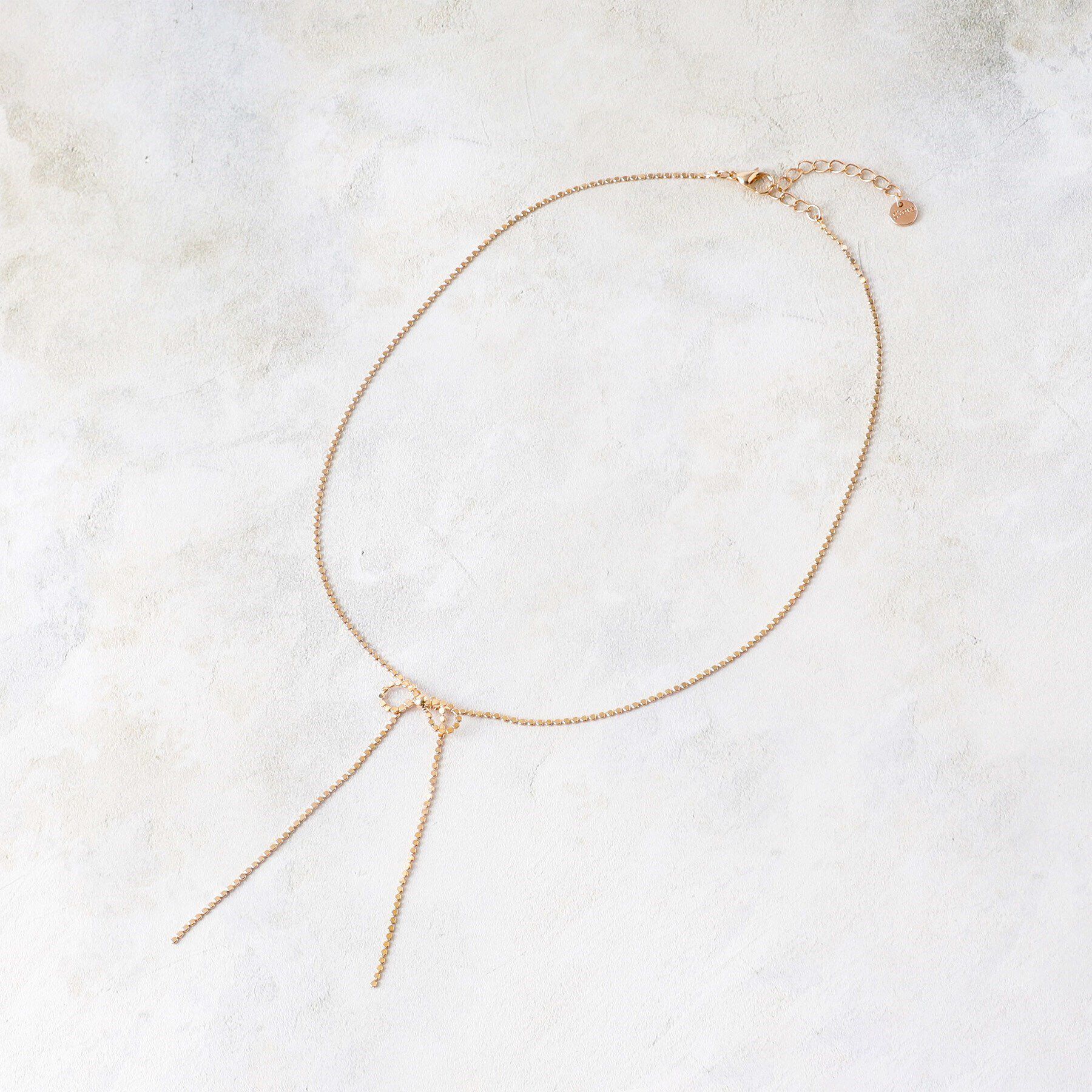 grove「ドットチェーンリボンネックレス」|ネックレス|